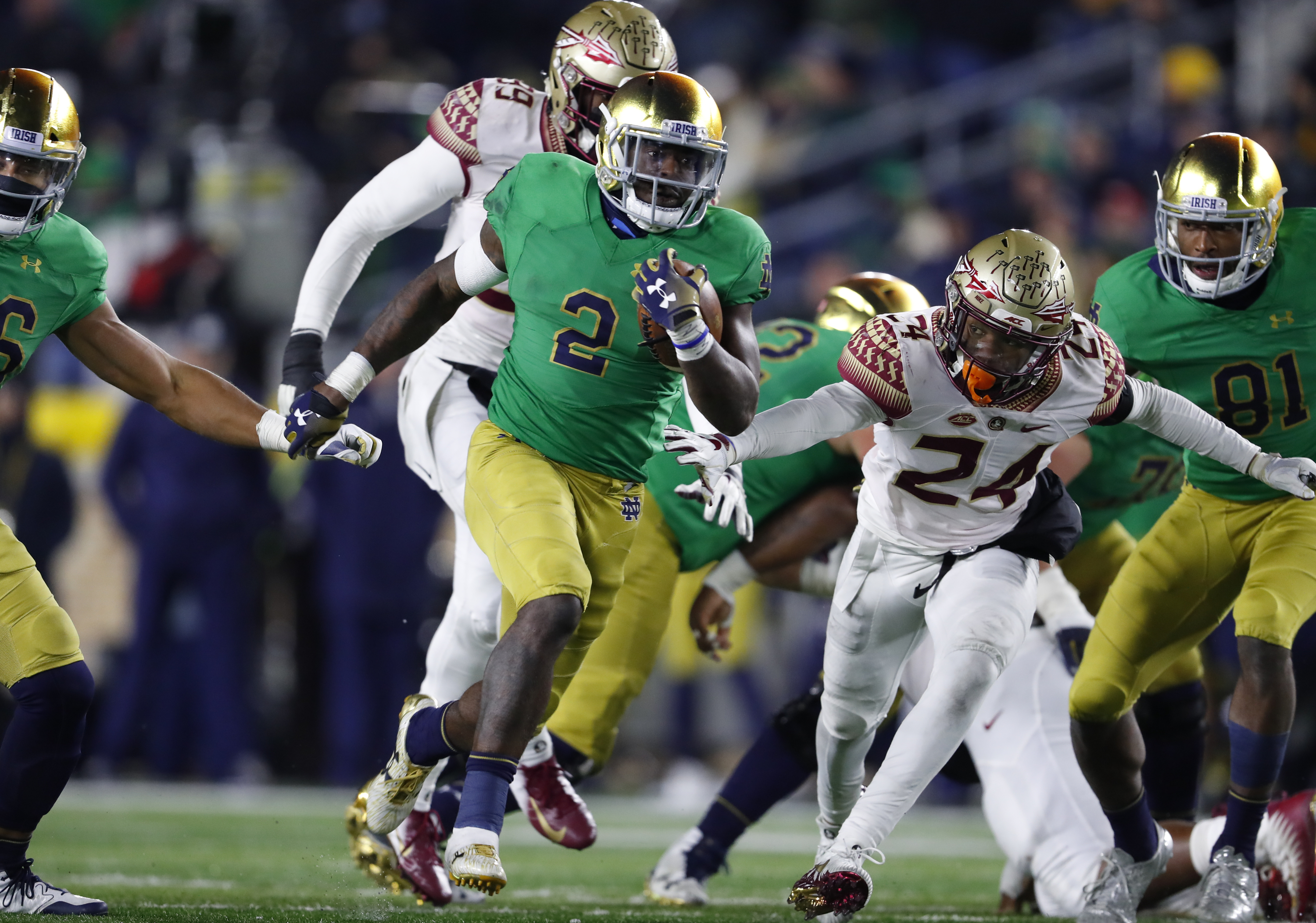 RB Dexter Williams finds footing with No. 3 Irish