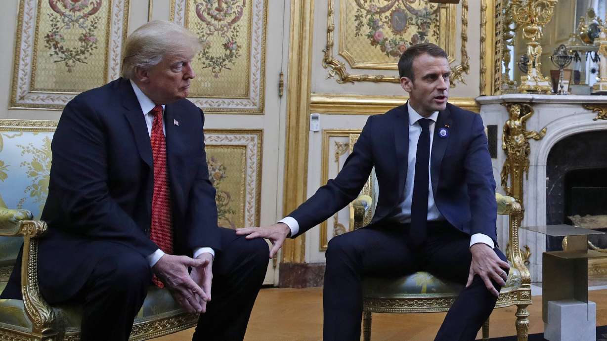 AP FACT CHECK: Trump puts fighting words in Macron's mouth