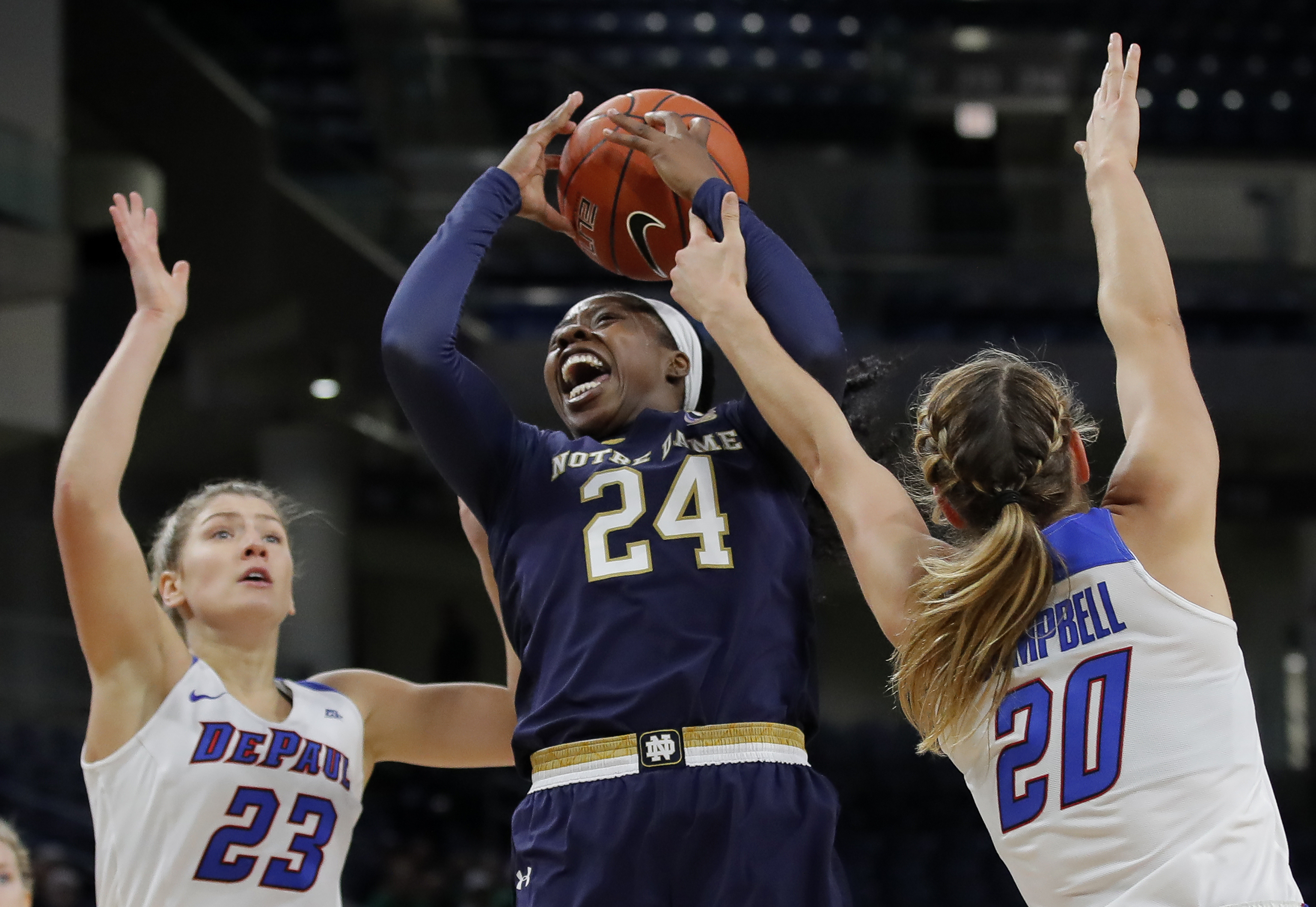 Young leads No. 1 Notre Dame women past No. 15 DePaul 101-77