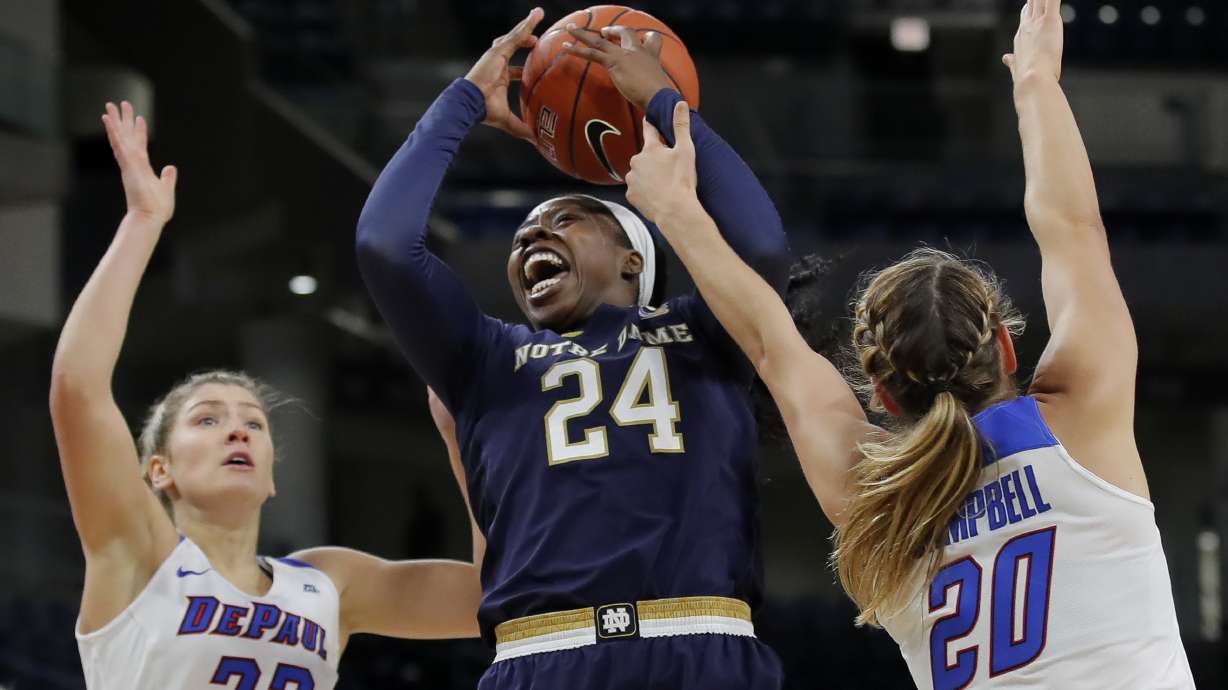 Young leads No. 1 Notre Dame women past No. 15 DePaul 101-77