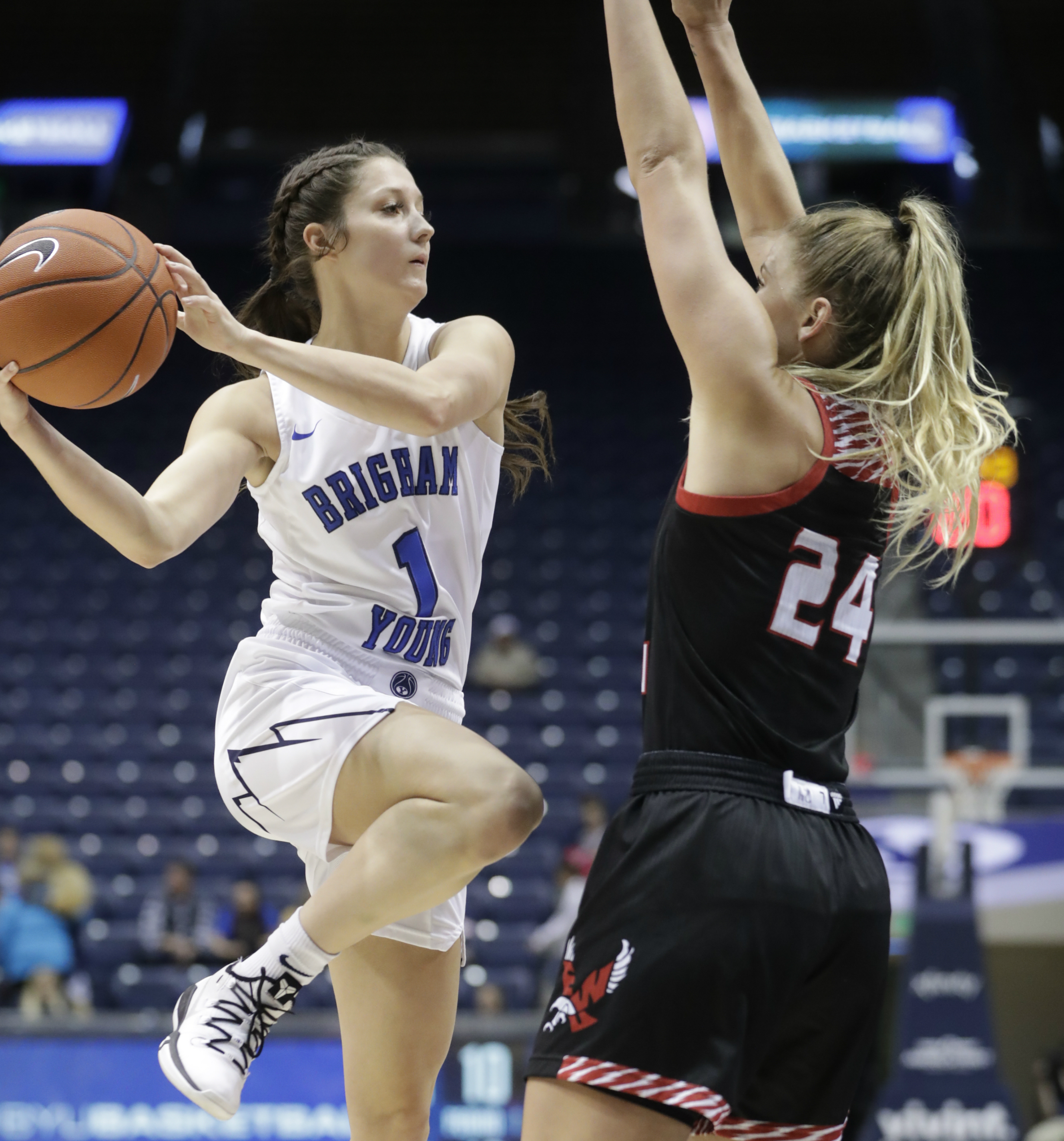 BYU point guard Brenna Chase during the Cougars' 80-65 win over Eastern Washington, Saturday, Nov. 17, 2018 in the Marriott Center. (Courtesy: BYU Photo)