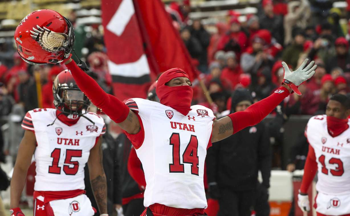 University of Utah's Josh Nurse celebrates a win over Colorado to claim the Pac-12 South Division title. (Photo: Steve Griffin, KSL)