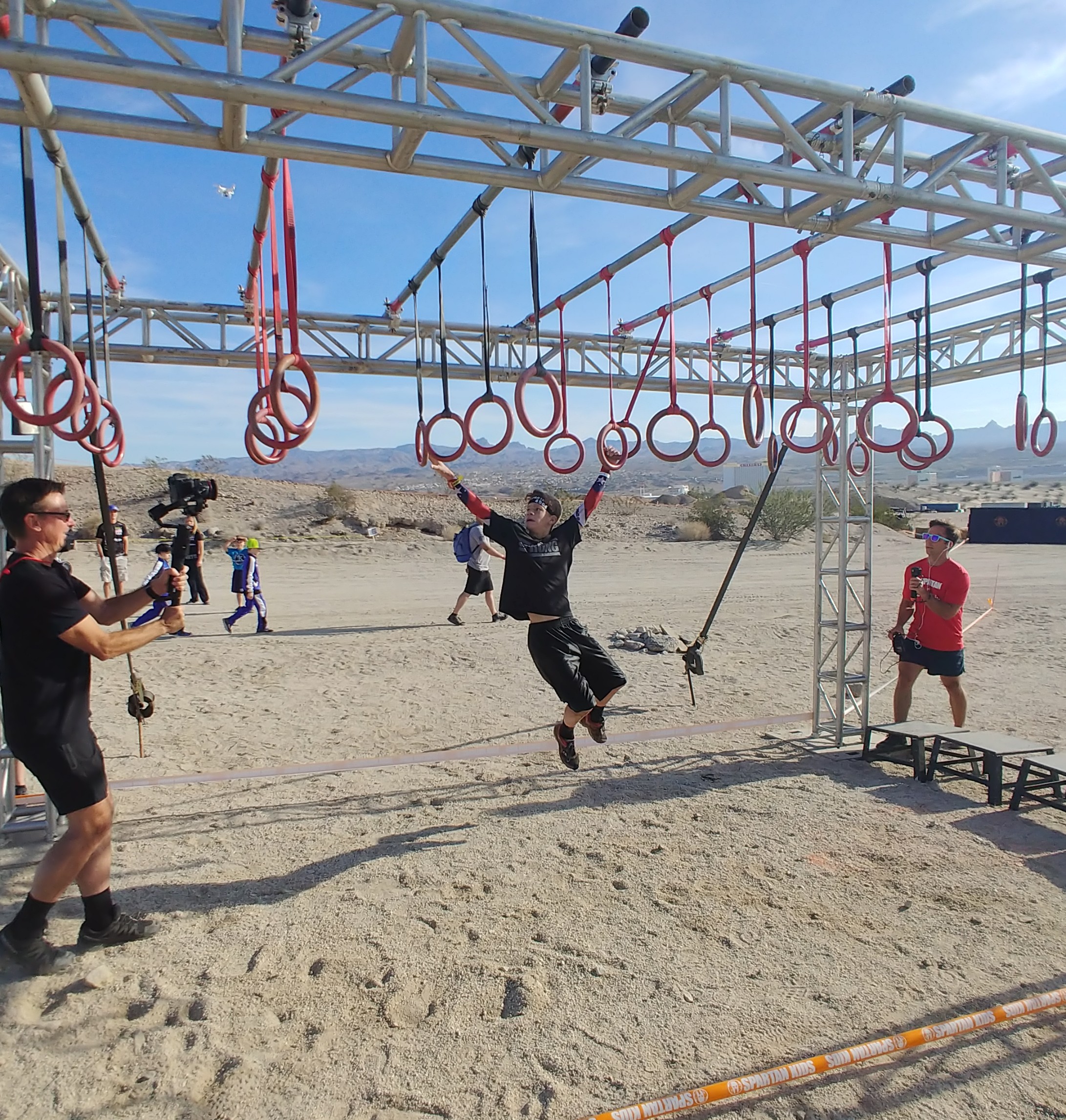 Tyson Brinkerhoff, 13, of Lehi, competing in the Spartan Kids World Championship in Laughlin, Nevada, on Saturday, Nov. 17, 2018. Tyson won the race with a time less than 30 minutes. (Photo Courtesy of Tyler Brinkerhoff)