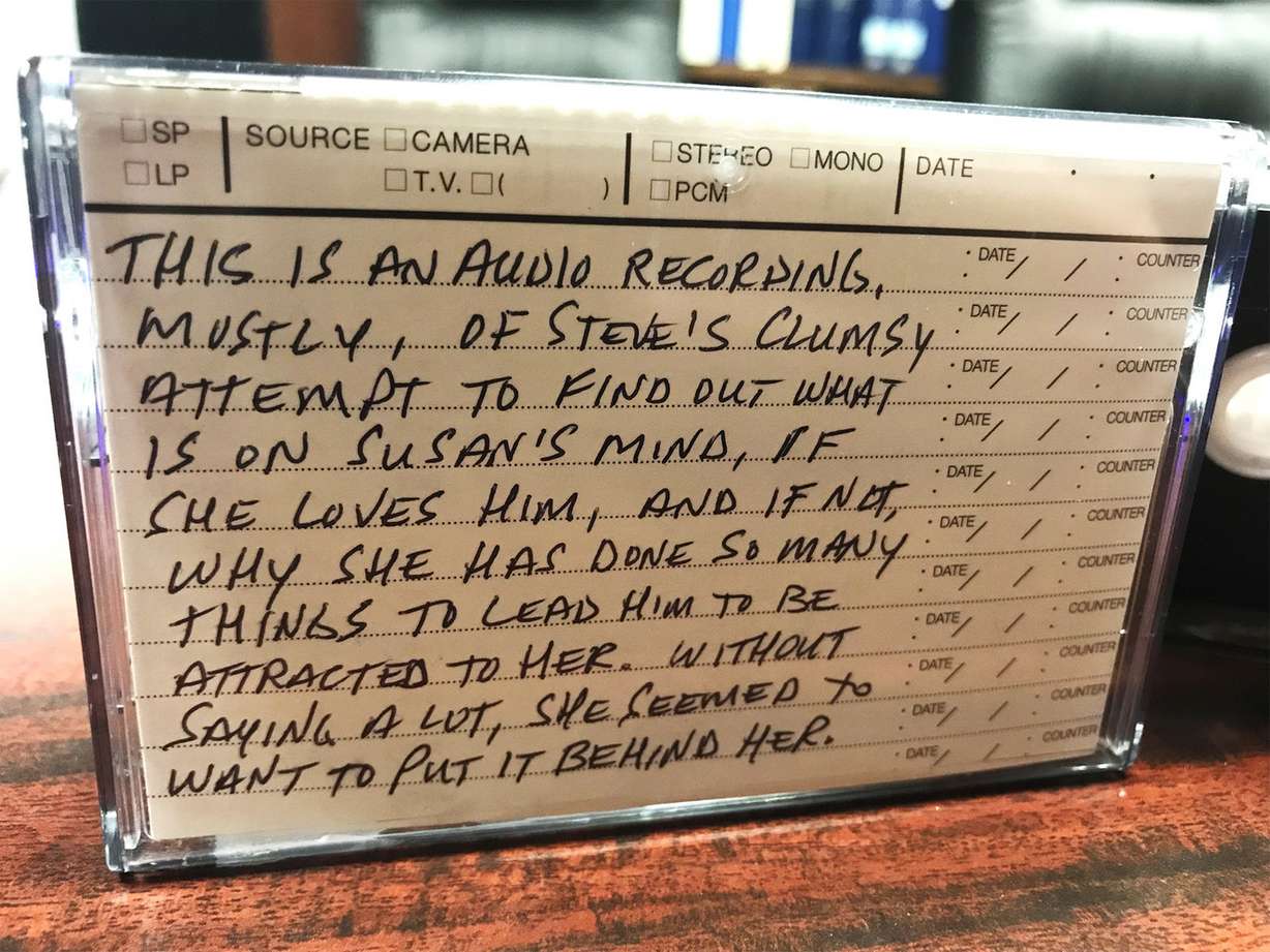 Steven Powell wrote this description of an audio recording of a conversation between himself and his daughter-in-law Susan Powell on July 13, 2003. Powell accidentally recorded the conversation on his Hi8 camcorder while giving Susan a ride to her parents' home. West Valley police seized the tape while serving a search warrant at Powell's home in South Hill, Wash., on Aug. 25, 2011. (Photo: Dave Cawley, KSL Newsradio)