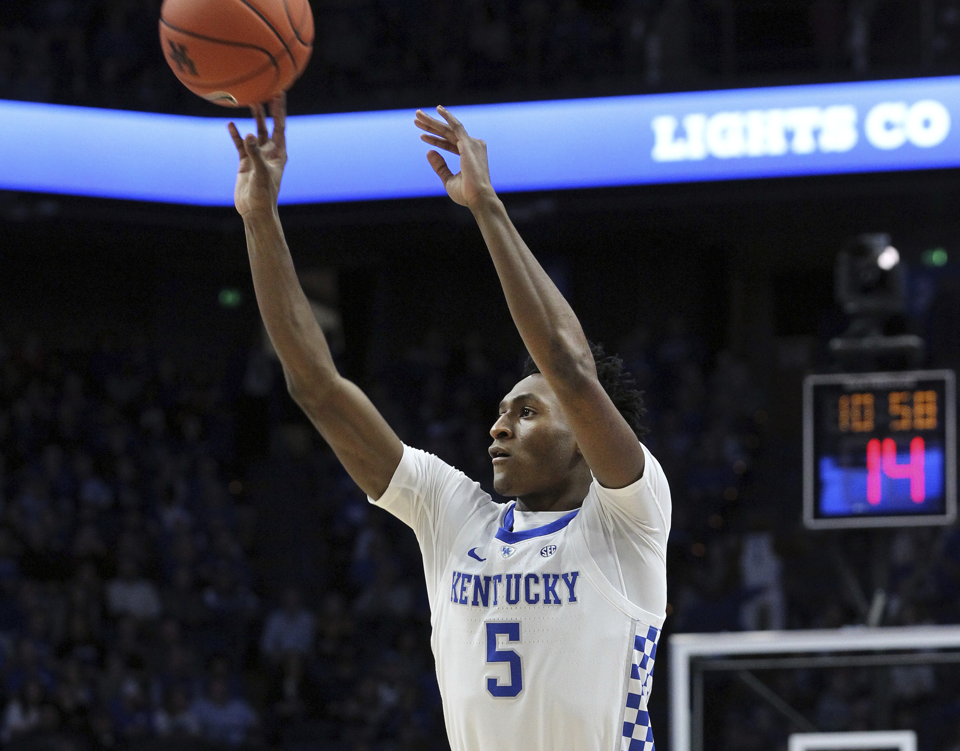 Keldon Johnson leads No. 10 Kentucky past Tenn. St., 77-62