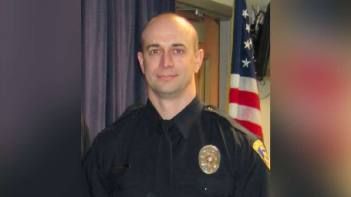 Widow of slain South Salt Lake officer thanks late husband for courage he gave her