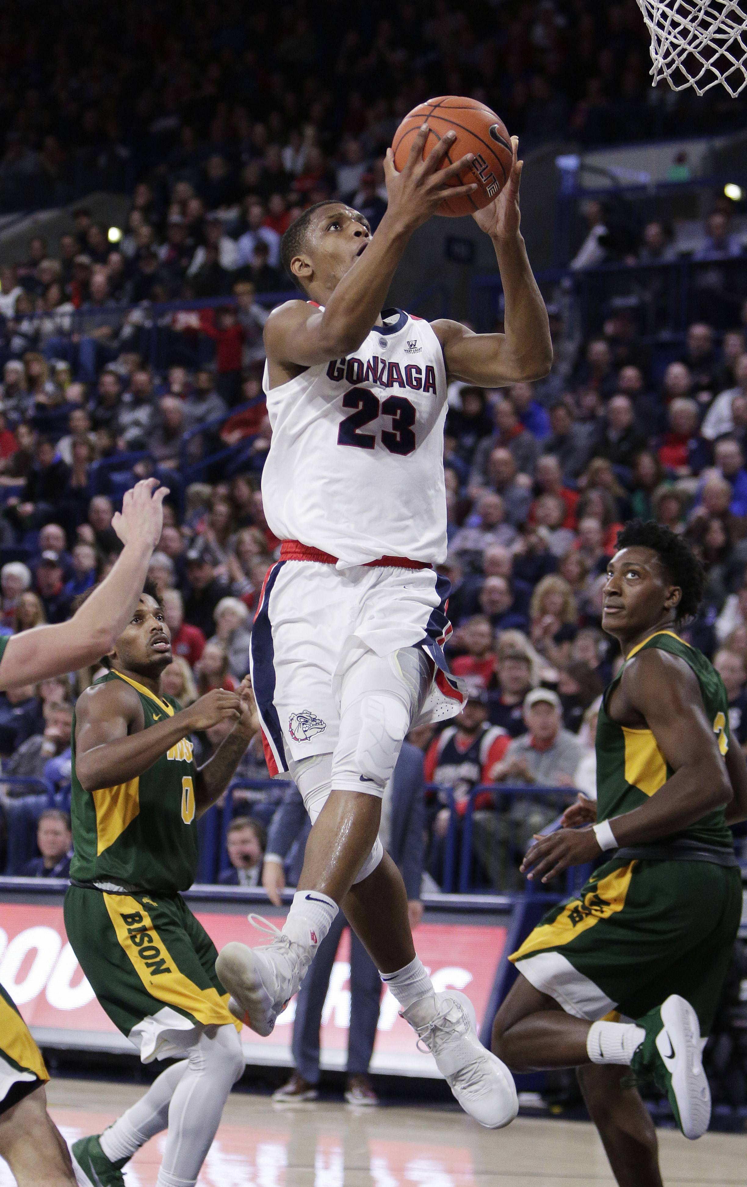 No. 1 Gonzaga thumps North Dakota State 102-60