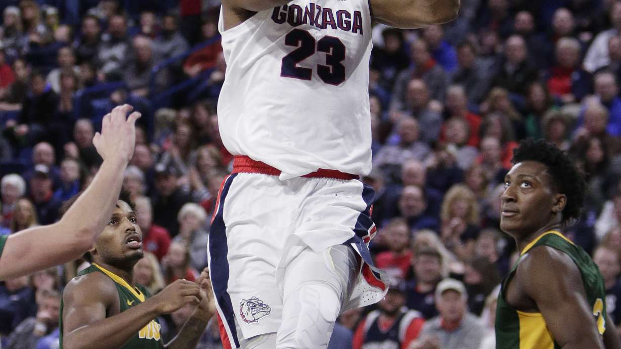 No. 1 Gonzaga thumps North Dakota State 102-60