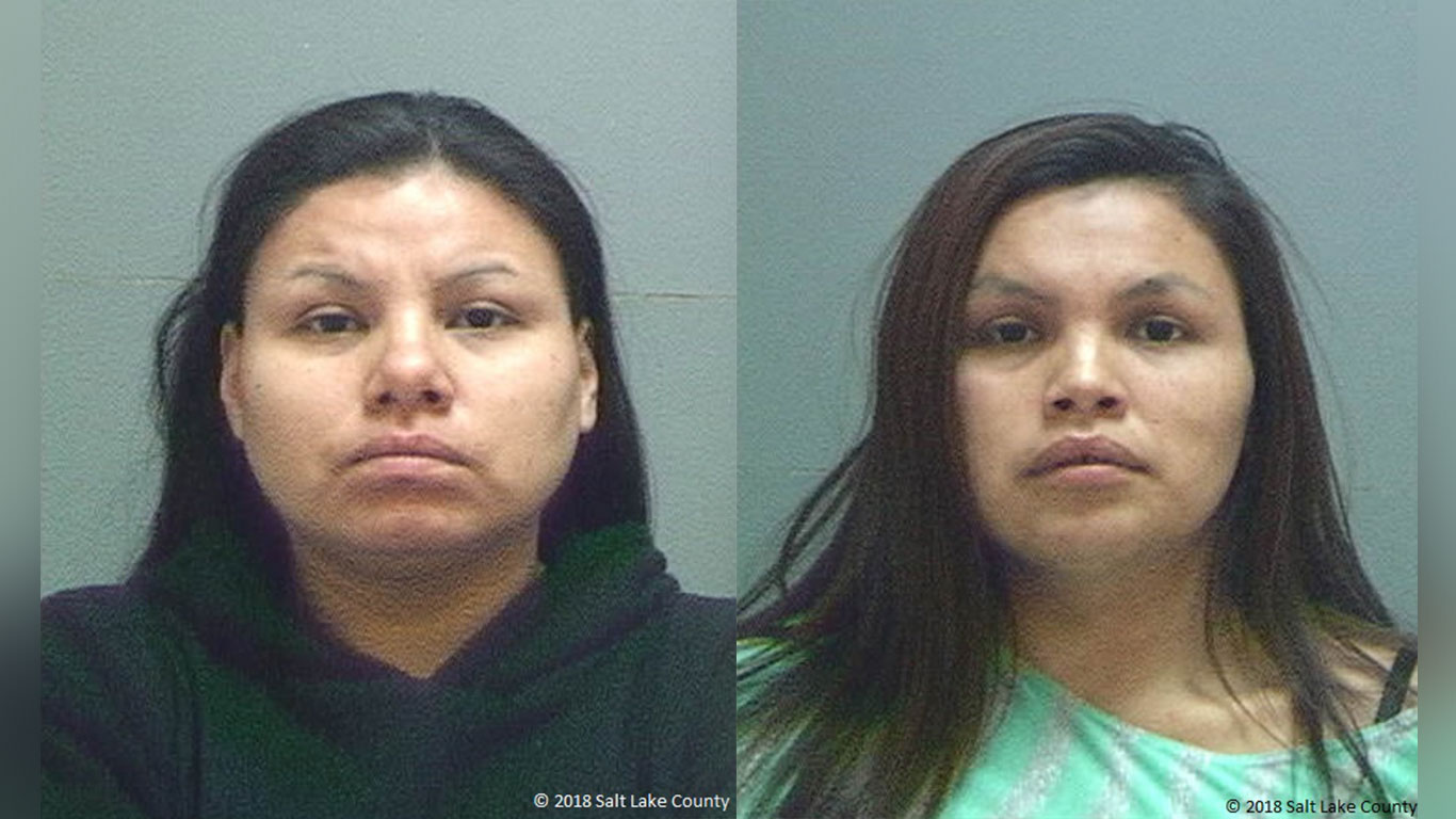 Victoria Nancy Clown (left) and Jerah Jean Santos-Ramirez (right). (Photo: Salt Lake County Jail)