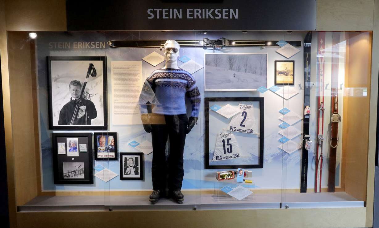 A Stein Eriksen exhibit is pictured at the Alf Engen Ski Museum at the Utah Olympic Park in Park City on Tuesday, Nov. 27, 2018. (Photo: Kristin Murphy, KSL)