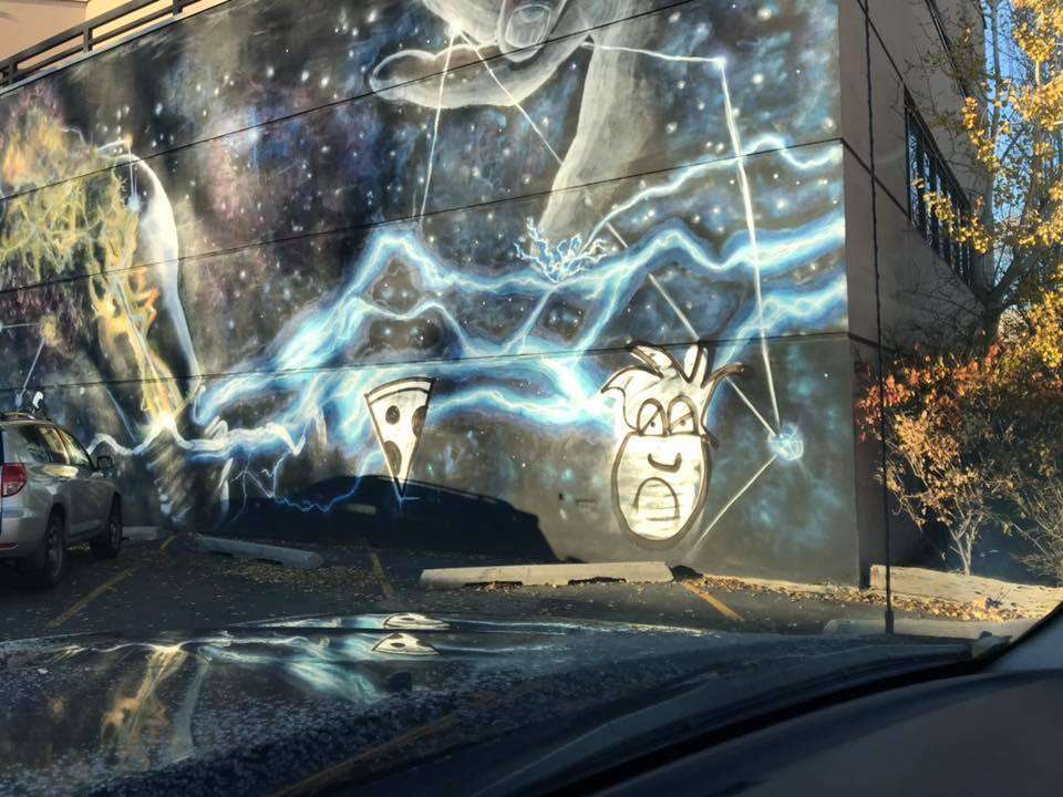 An image of graffiti on the mural on the side of a South Salt Lake business that was spotted on Monday, Nov. 26, 2018. (Photo: Photo Courtesy of Derek Dyer)