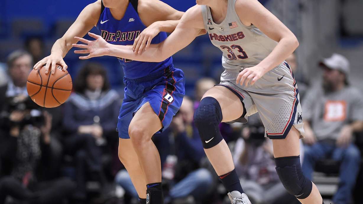 No. 2 UConn tunes up for Irish by routing No. 16 DePaul