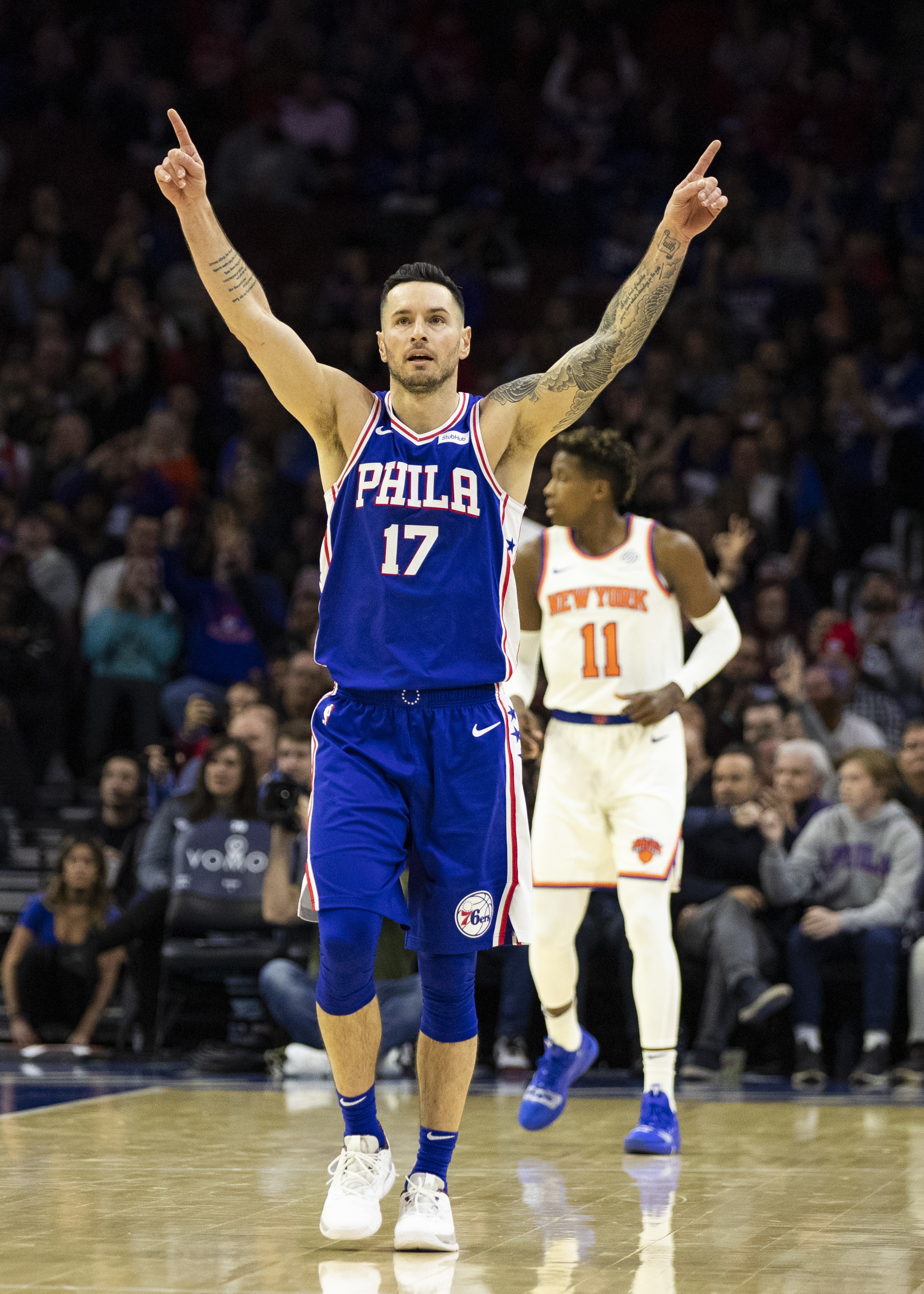 Embiid's double-double powers 76ers past Knicks 117-91