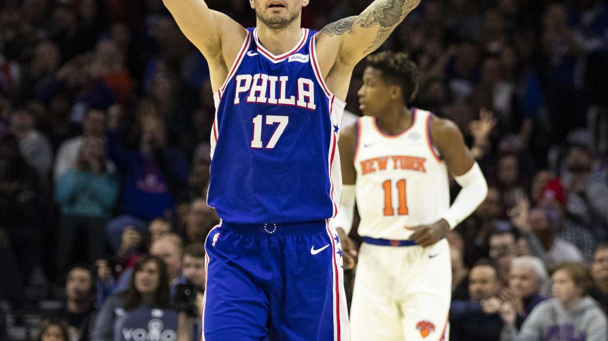 Embiid's double-double powers 76ers past Knicks 117-91