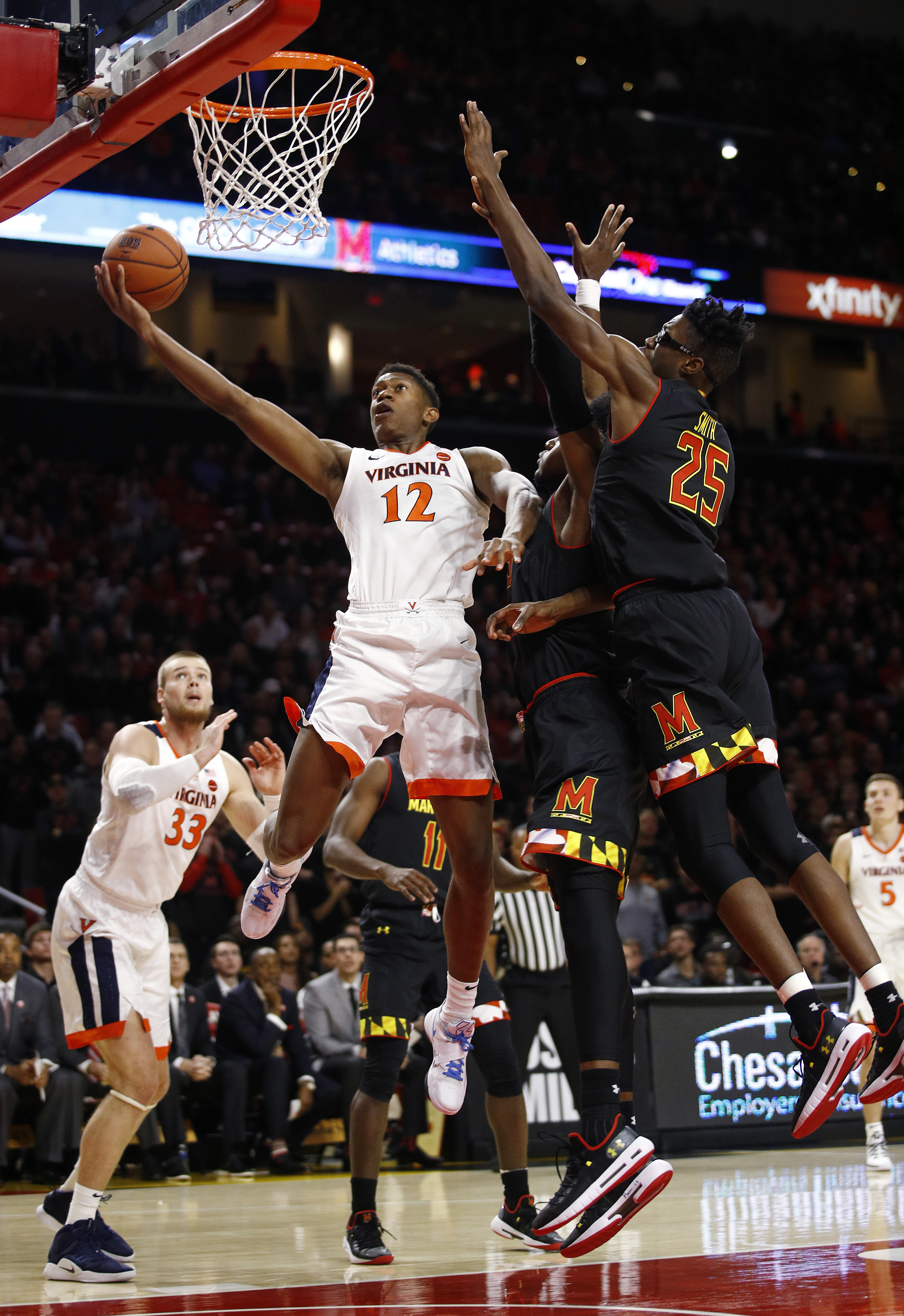 Guy scores 18 as No. 4 Virginia beats No. 24 Maryland 76-71