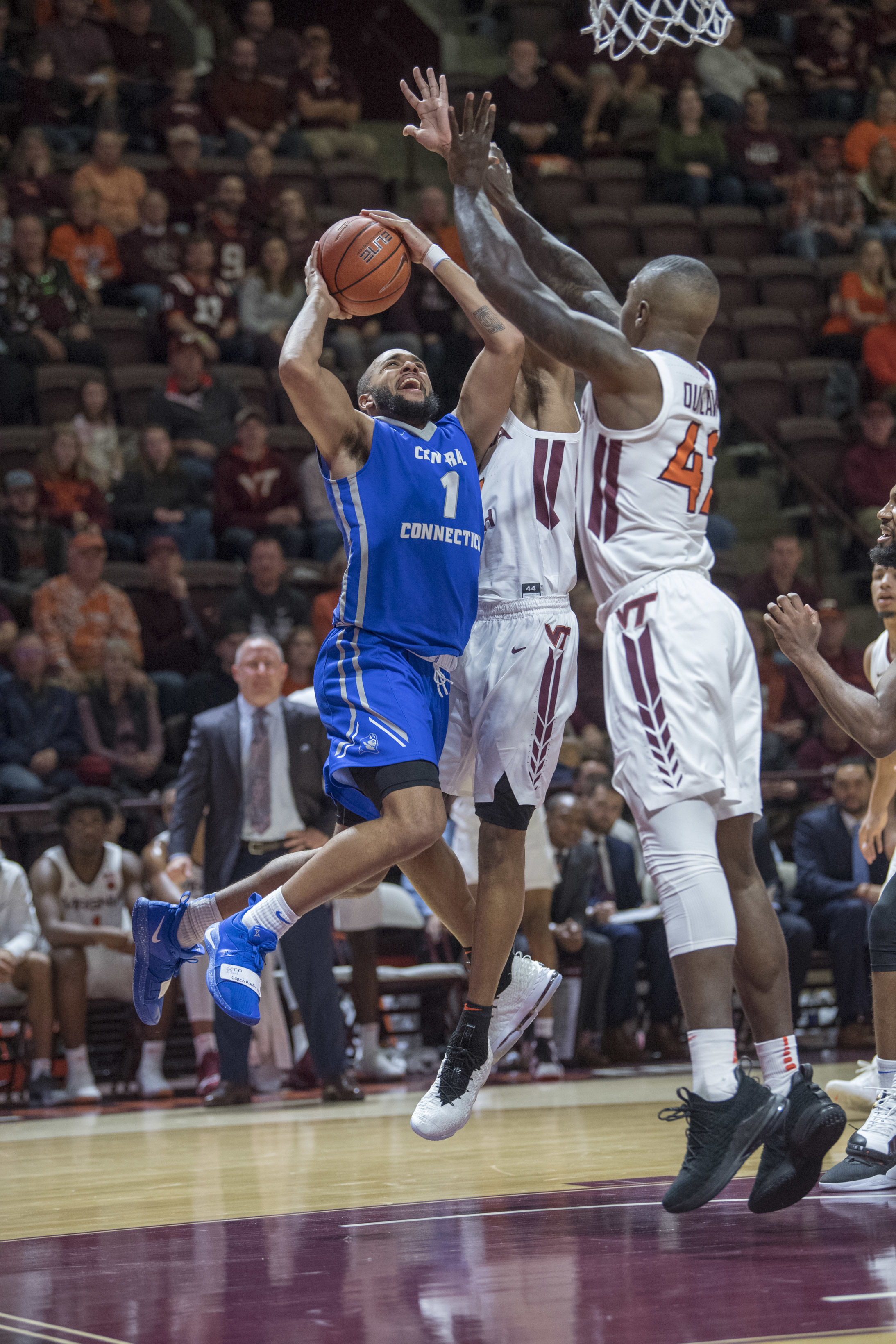 Ahmed Hill, Hokies bury Central Connecticut State 94-40