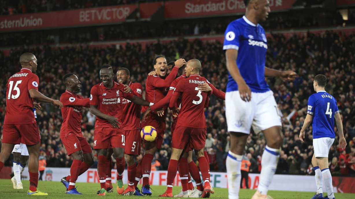 Liverpool grabs bizarre late winner in Merseyside derby