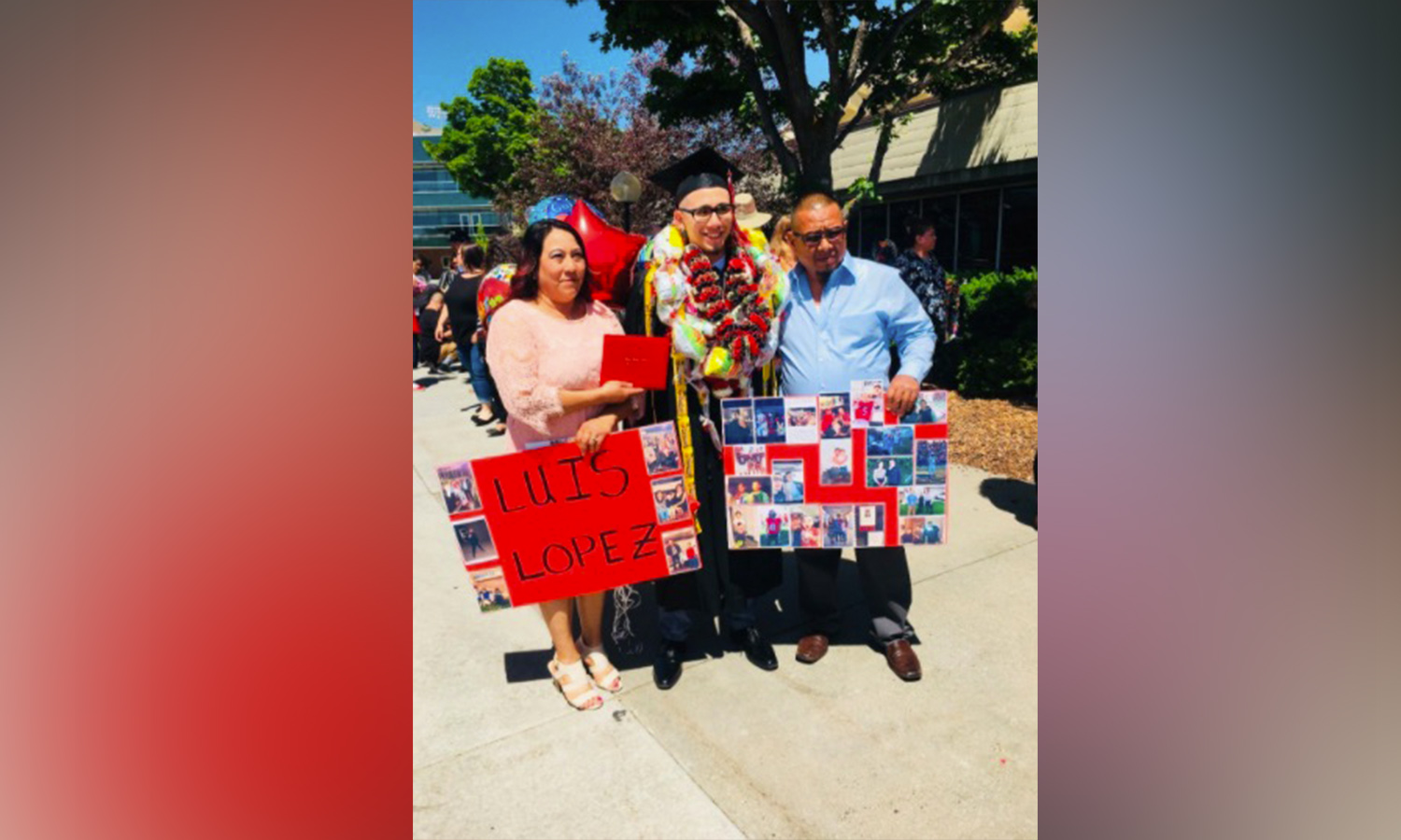 An undated image of Luis Lopez, center, and his family. (Photo courtesy Veronica Lopez)
