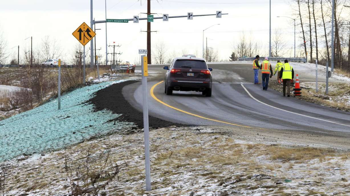Collapsed Alaska highway ramp reopens days after quake