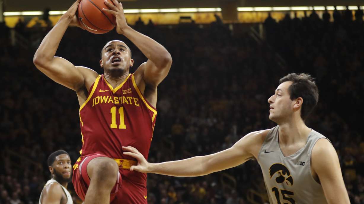 No. 18 Iowa cruises past Iowa State, 98-84