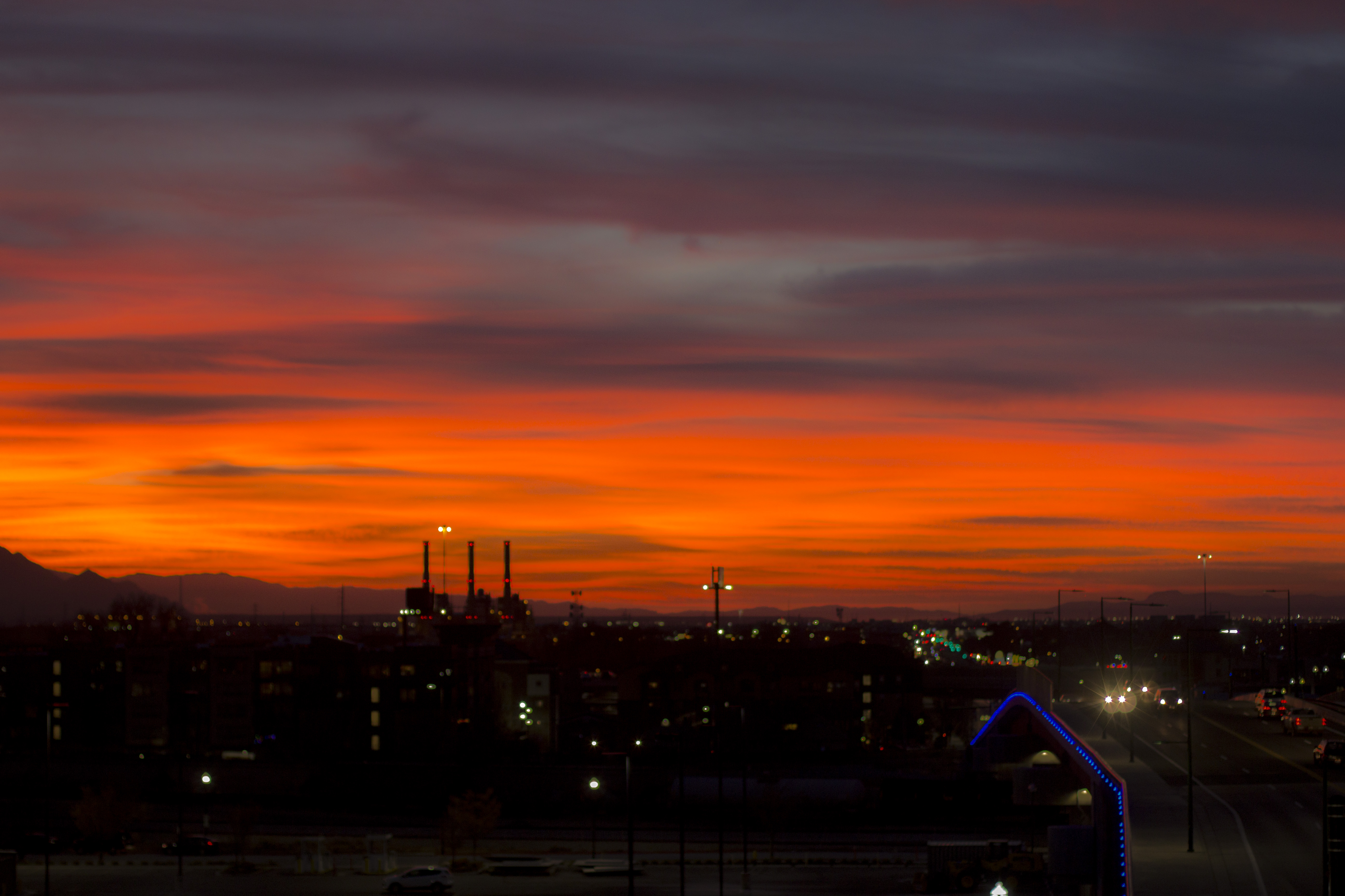 An image from the Triad Center parking garage in Salt Lake City on Saturday, Nov. 25, 2017. Despite the cloudy day, the west is very much visible as the sun sets. (Photo: Carter Williams, KSL.com)