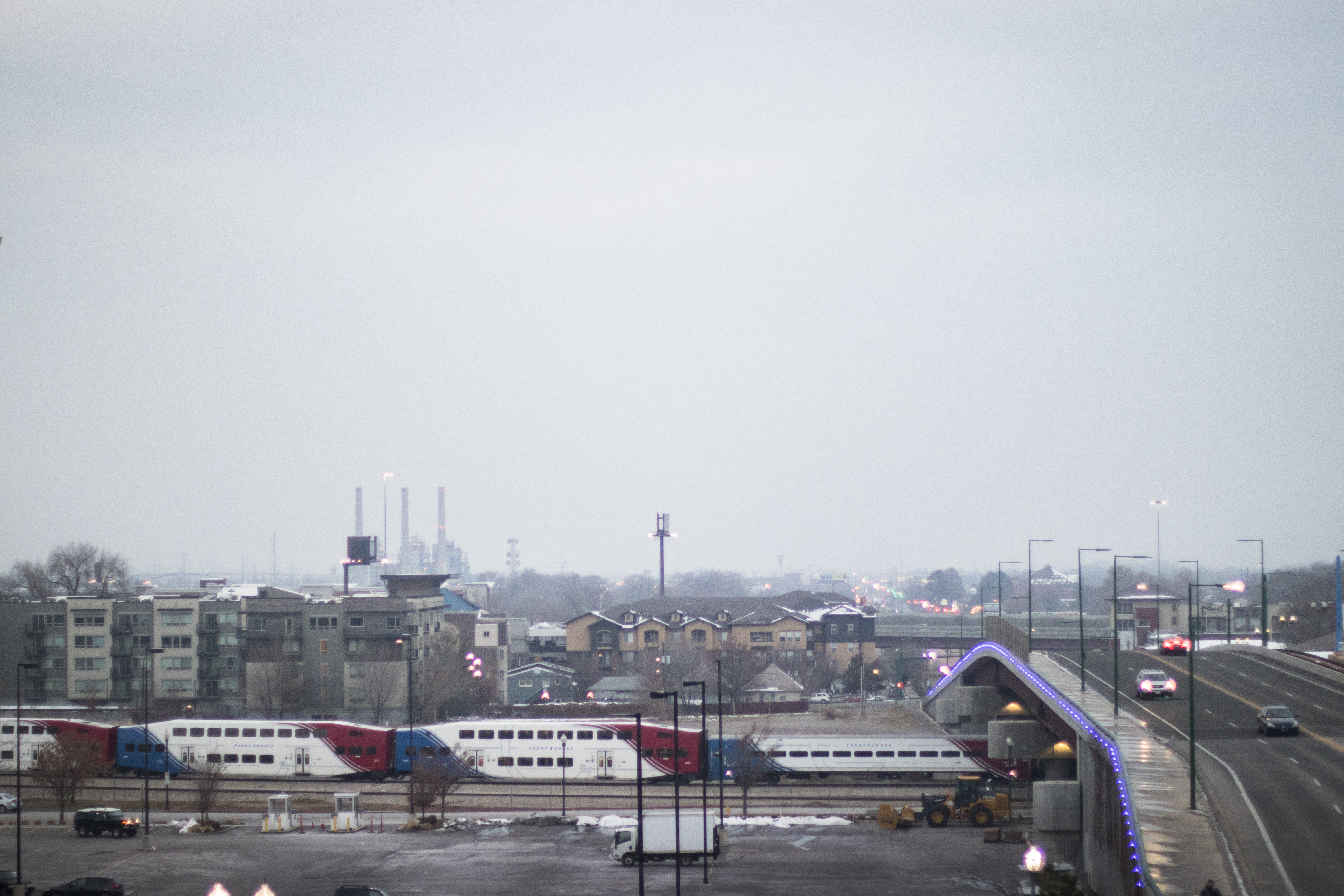 An image from the Triad Center parking garage in Salt Lake City on Saturday, Dec. 8, 2018. The visibility west of the city is much more limited here. (Photo: Carter Williams, KSL.com)
