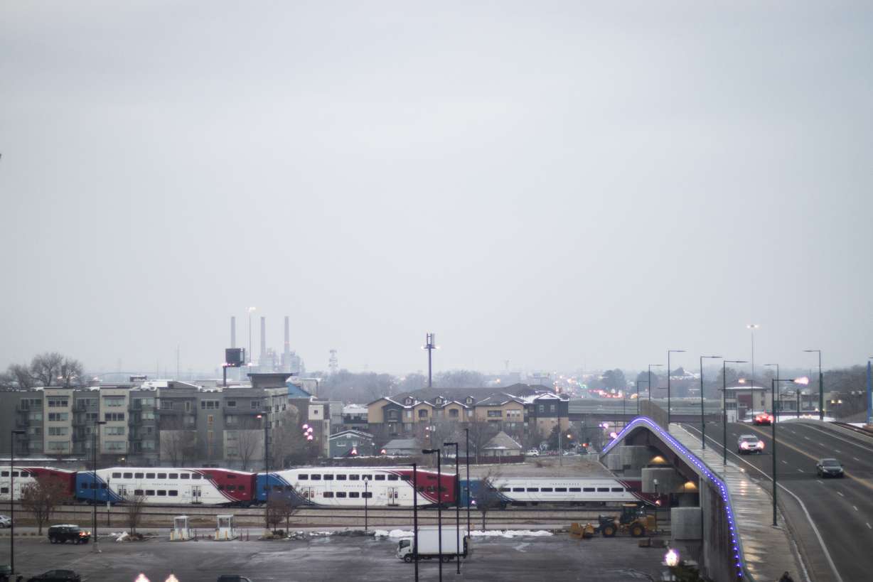 An image from the Triad Center parking garage in Salt Lake City on Saturday, Dec. 8, 2018. The visibility west of the city is much more limited here. (Photo: Carter Williams, KSL.com)
