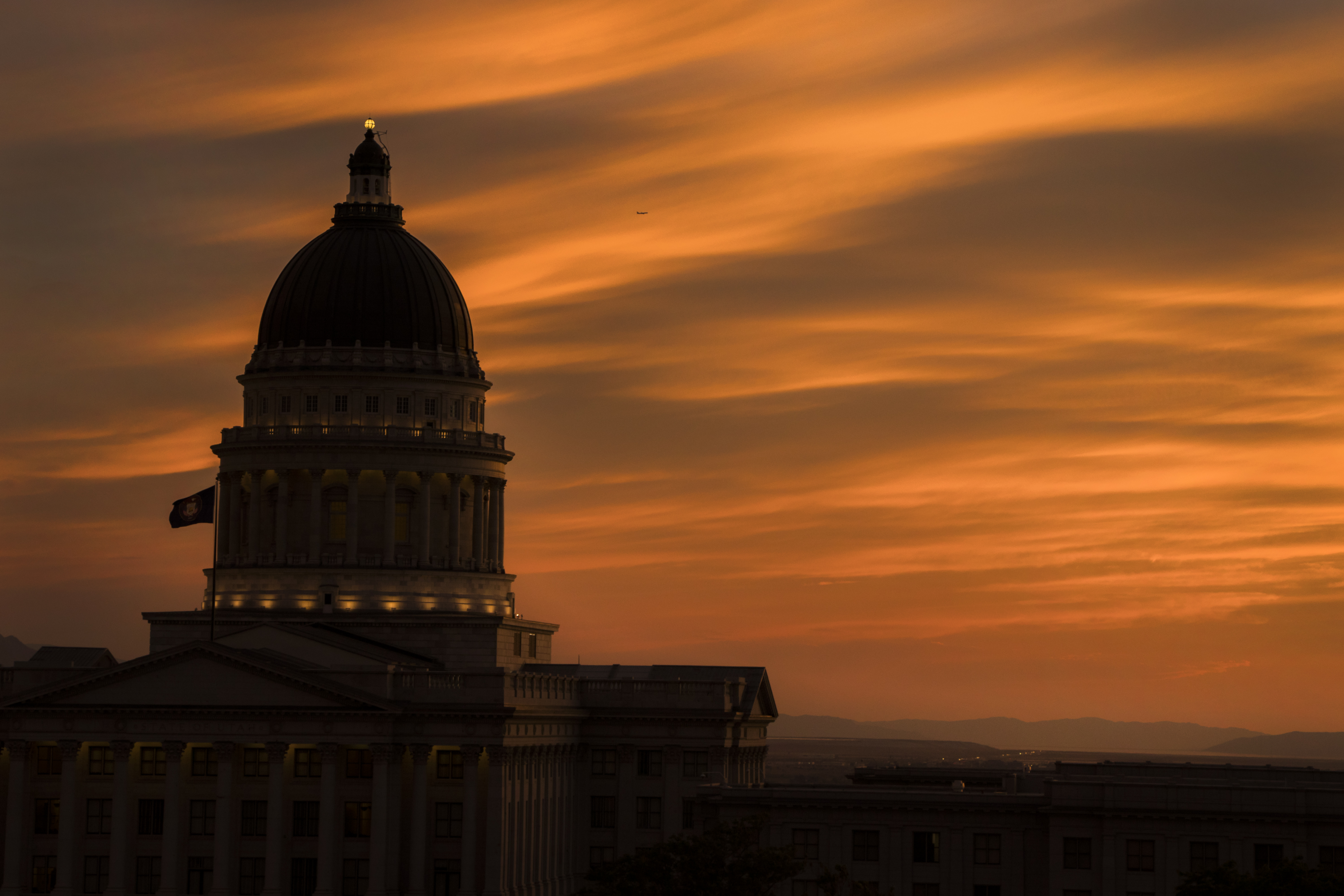 A view from Memory Grove looking west during a sunset on Thursday, July 19, 2018. (Photo: Carter Williams, KSL.com)