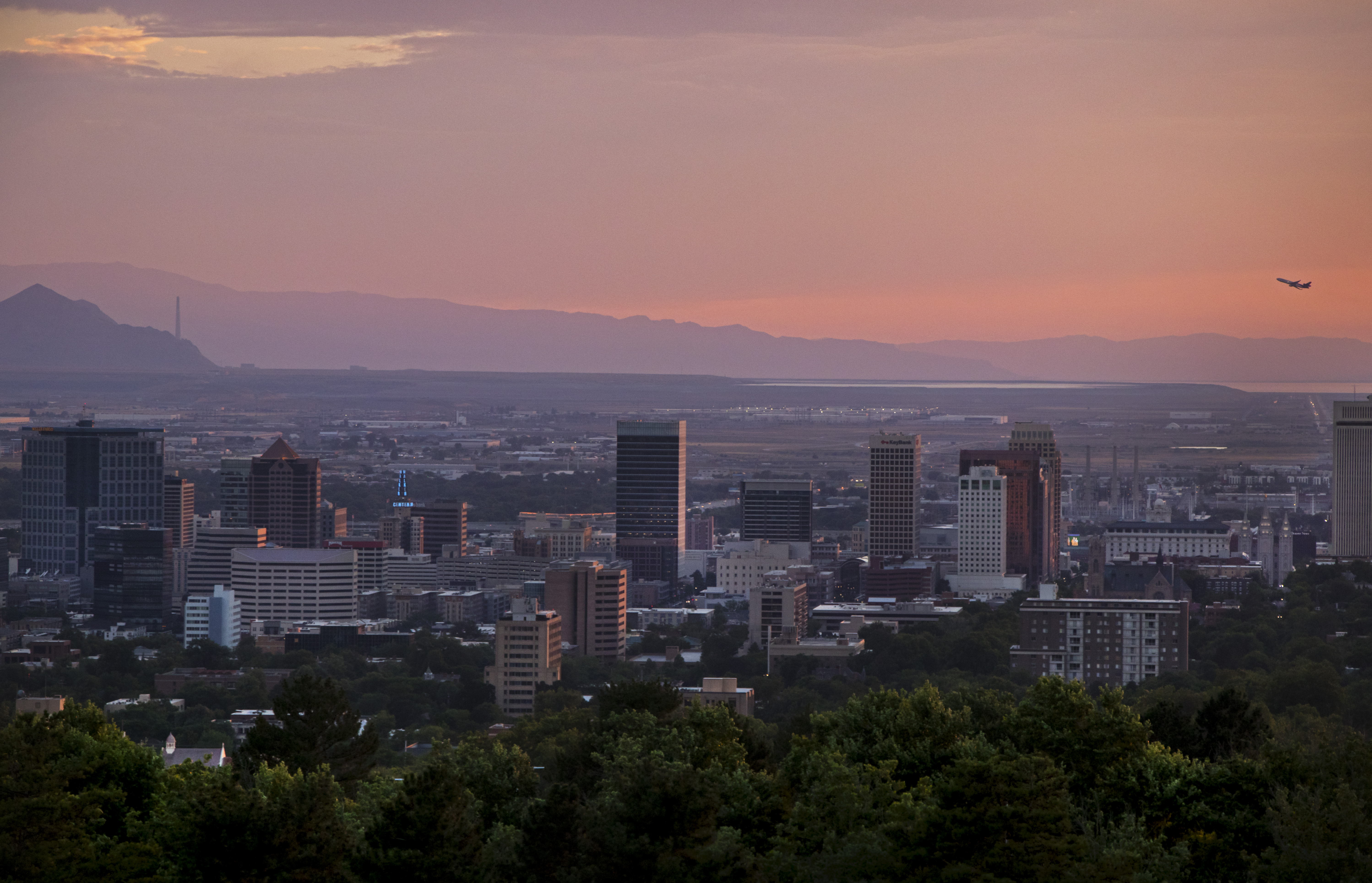 A view of Salt Lake City from the Primary Children's Hospital parking lot on Friday, July 13, 2018. Mountains in the west and the Great Salt Lake are visible in the distance. (Photo: Carter Williams, KSL.com)