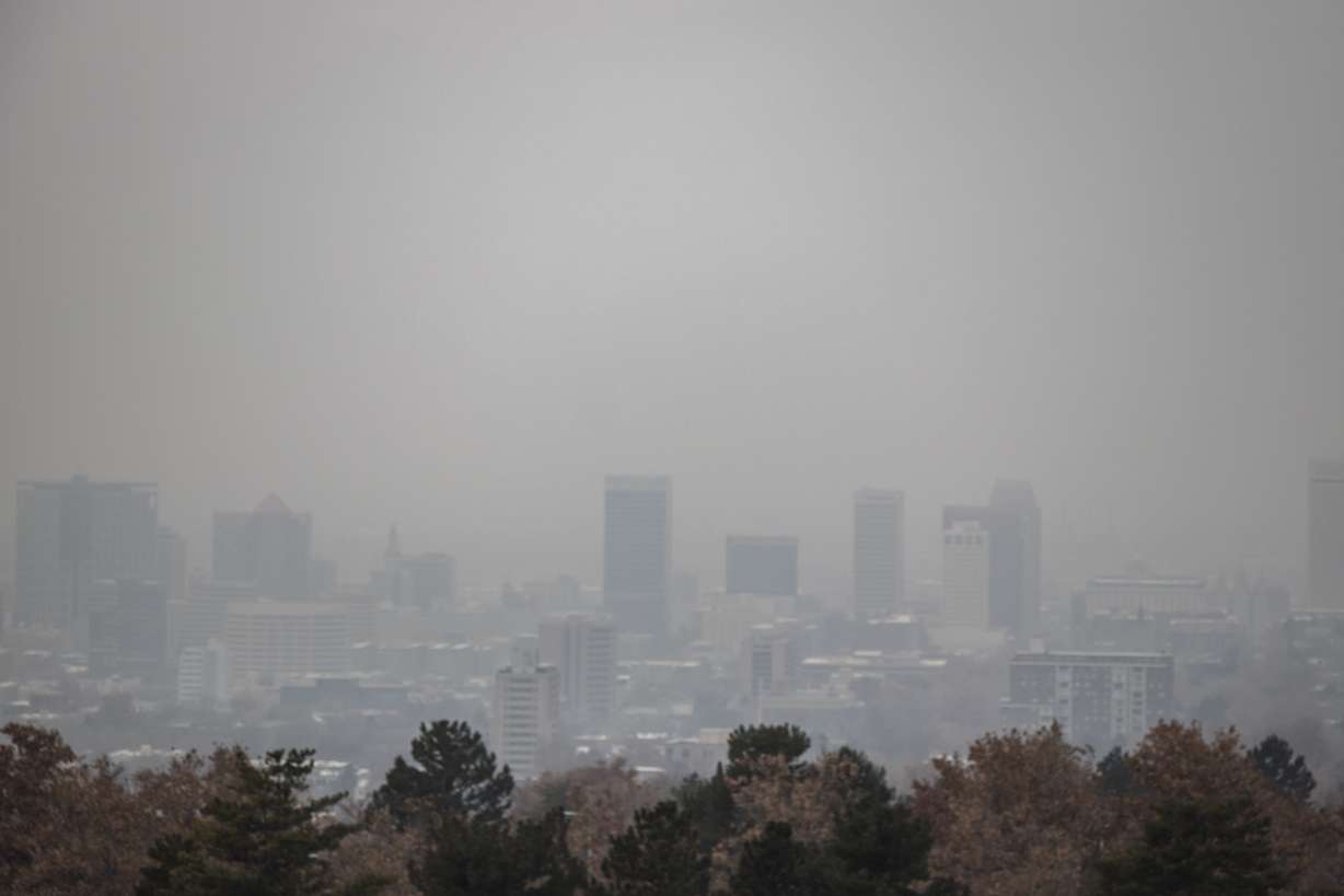 A view of Salt Lake City from the Primary Children's Hospital parking lot on Saturday, Dec. 8, 2018. The city buildings began to become less clear from this vantage point. (Photo: Carter Williams, KSL.com)