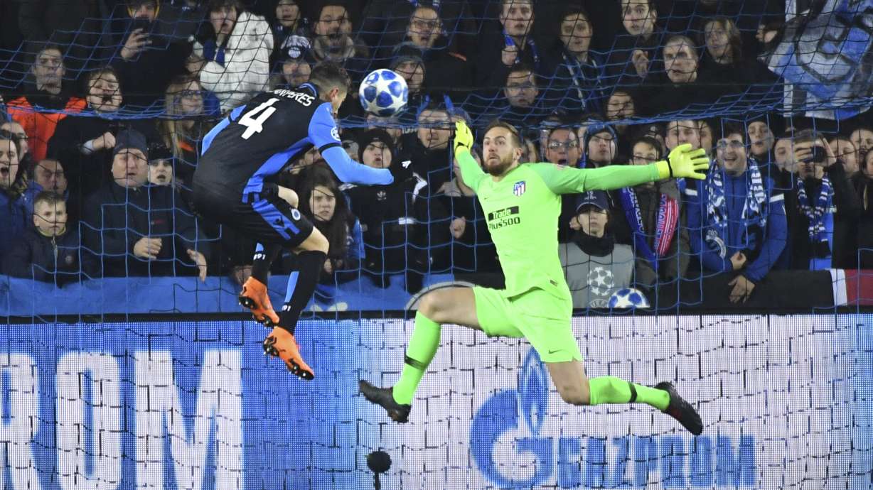 Atletico finishes CL group 2nd after 0-0 draw at Club Brugge