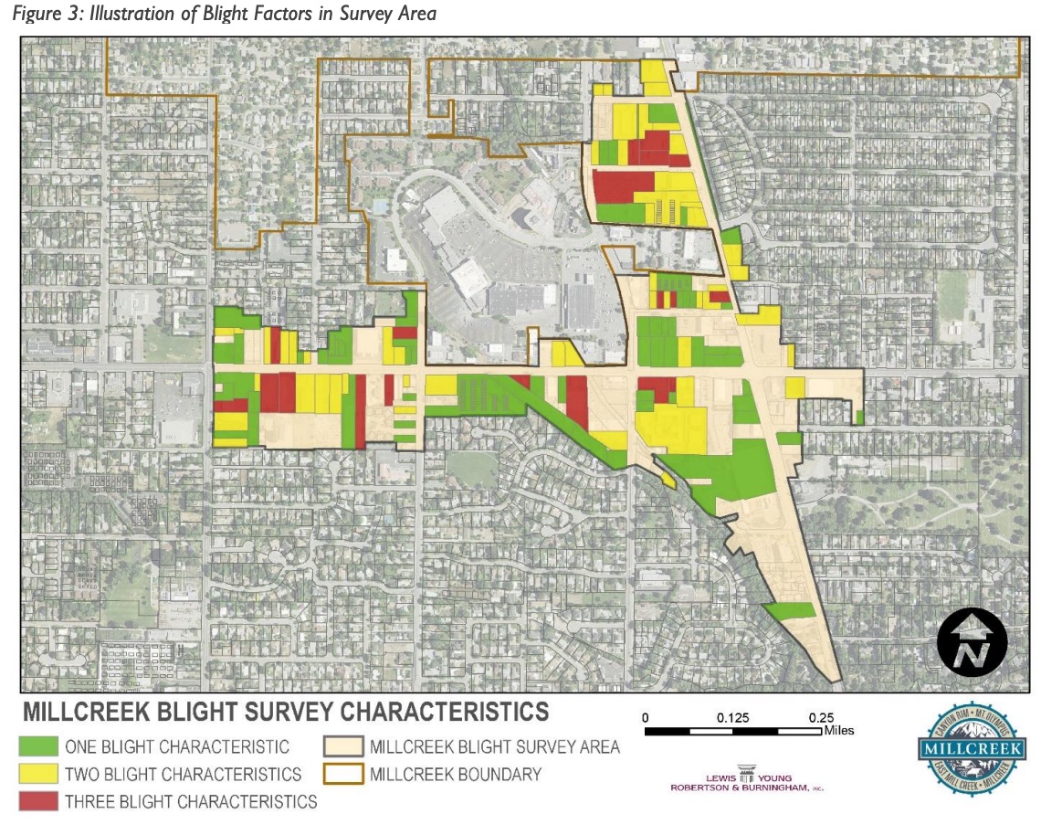 An illustration in blight factors in the blight study that was commissioned in September. Millcreek officially scrapped the study on Monday after public outrage. (Photo: Millcreek City)