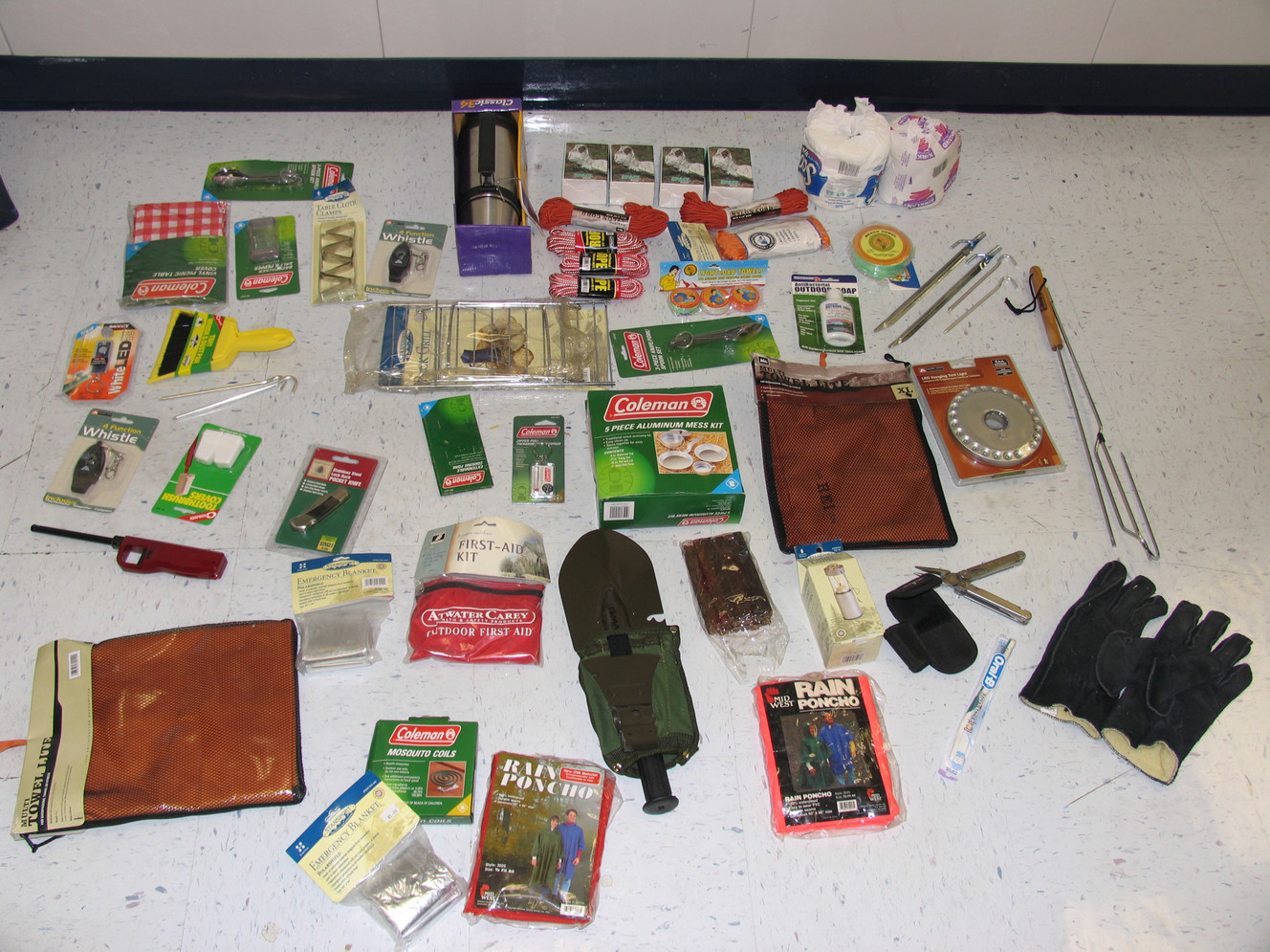 West Valley police located these unused camping supplies in Josh Powell's minivan on the night of Dec. 7, 2009. Detectives later seized the items from Powell's home using a search warrant. (Photo: West Valley City, Utah police)