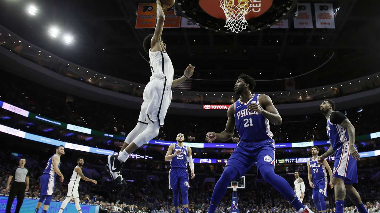 Dinwiddie scores career-best 39, Nets top 76ers 127-124