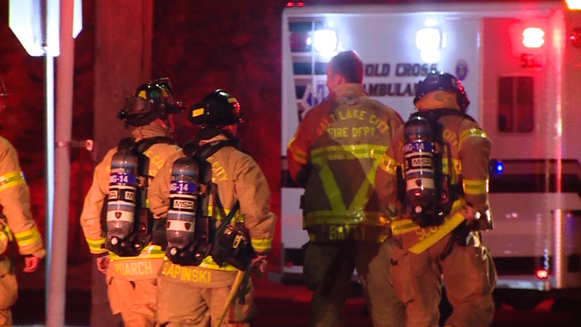 Utah firefighter uninjured despite fall through floor after building fire