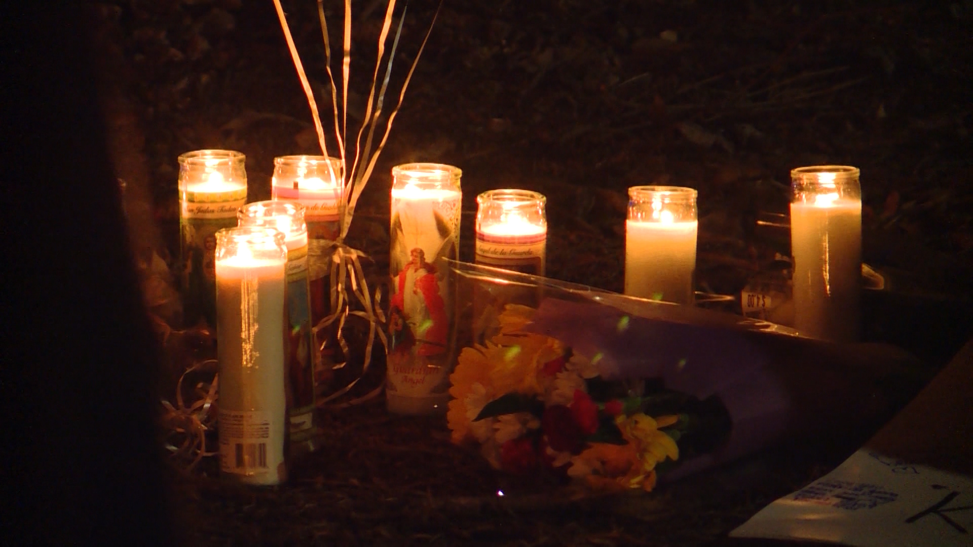 Around a dozen people gathered on Sunday, Dec. 16, 2018, to honor the memory of Tequila Garcia, 36, who was killed in a hit-and-run crash Sunday morning. (Photo: Tanner Siegworth, KSL TV)