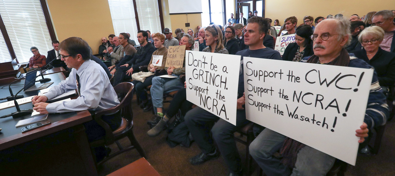 Chris McCandless, chair, Central Wasatch Commission, left, during the Commission for the Stewardship of Public Lands meeting at the Utah State Capitol in Salt Lake City on Wednesday, Dec. 19, 2018. A variety of issues were discussed during the meeting, including proposed federal designation legislation creating a Central Wasatch Conservation and Recreation Area. (Photo: Steve Griffin, KSL)