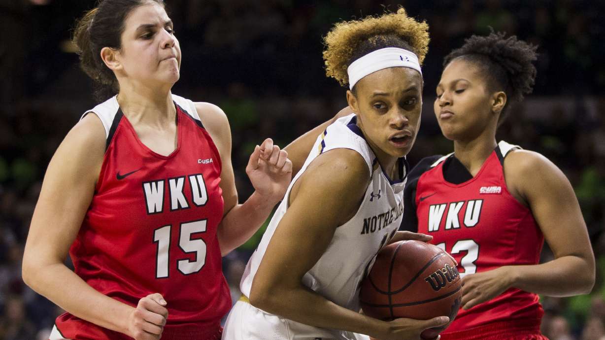 Mabrey scores 20 points, No. 2 Notre Dame women win in rout