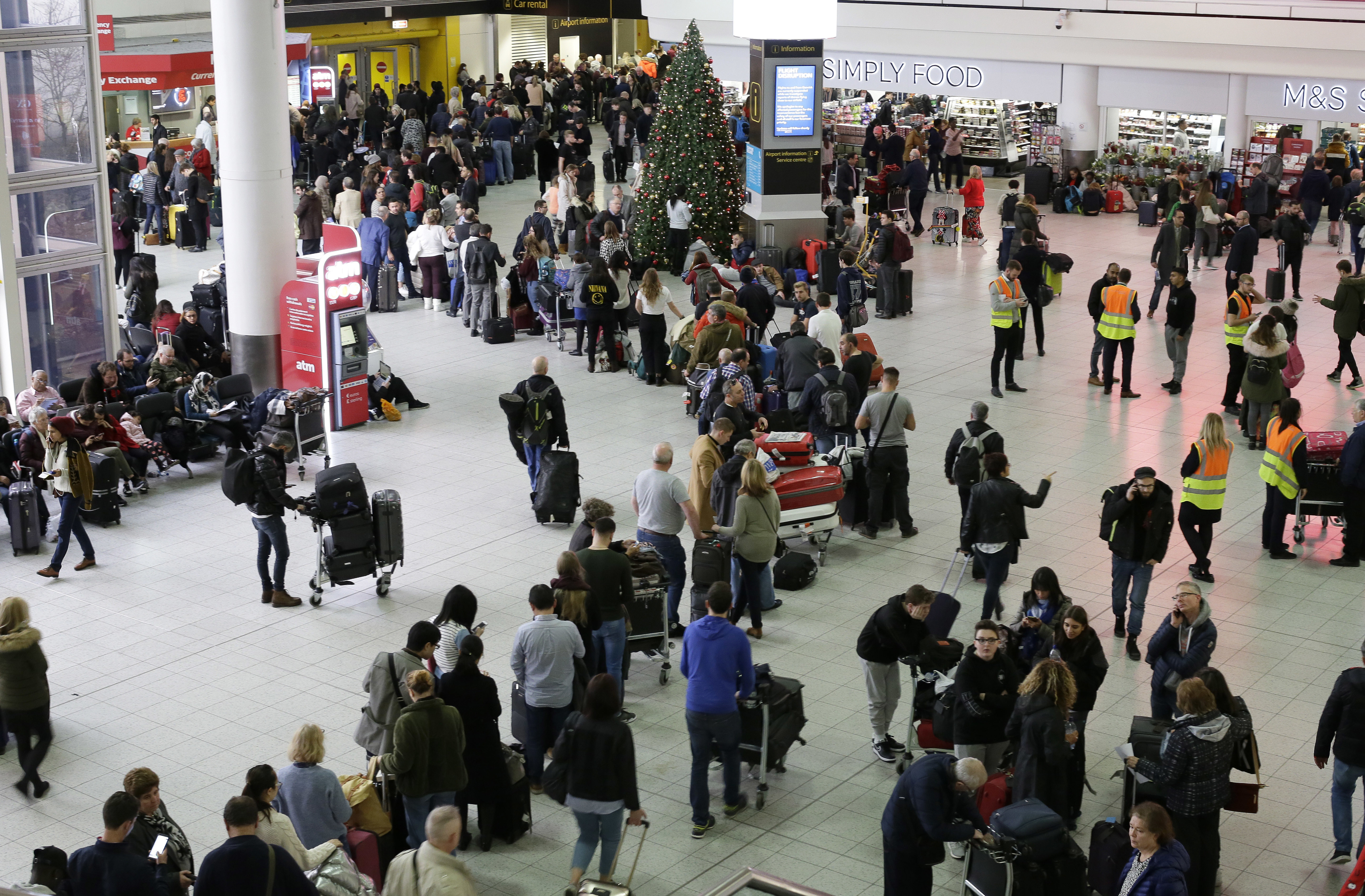 Holiday chaos as drones shut London's Gatwick Airport