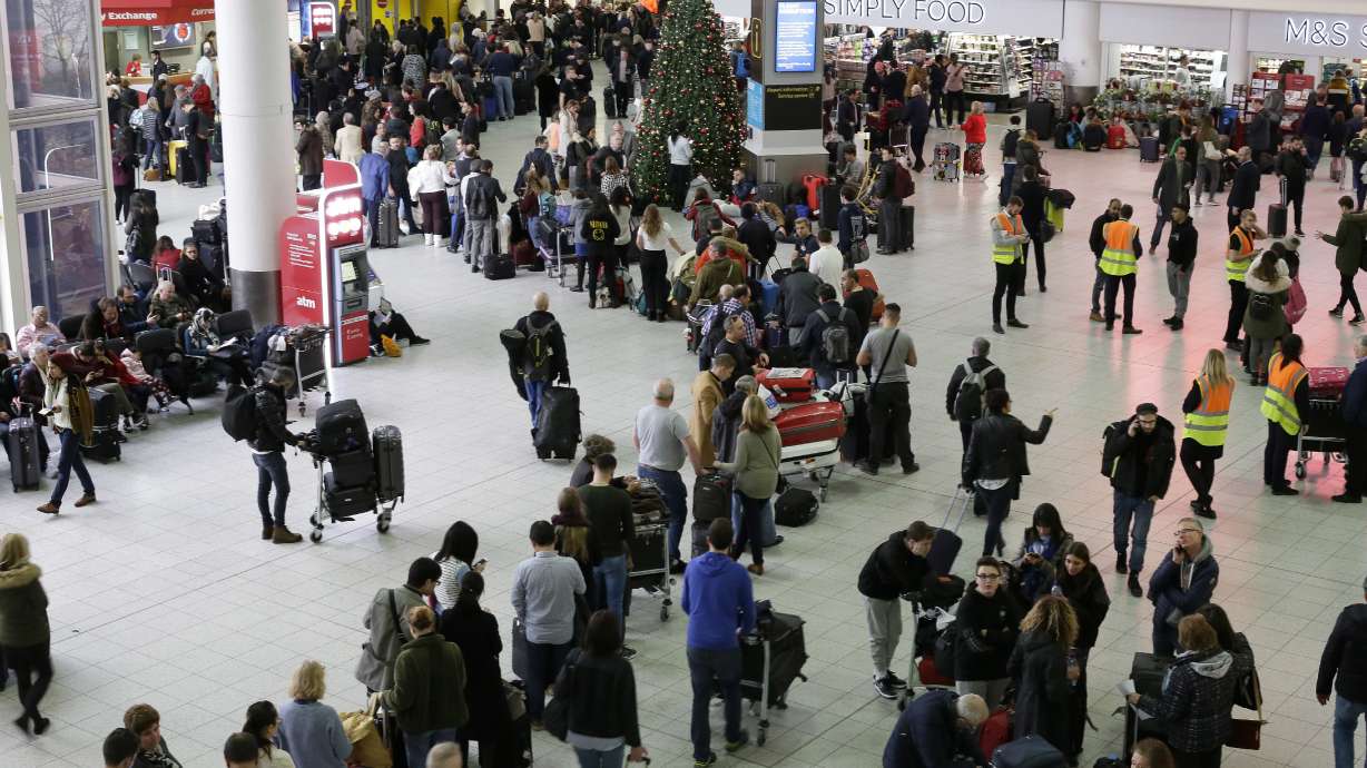 Holiday chaos as drones shut London's Gatwick Airport