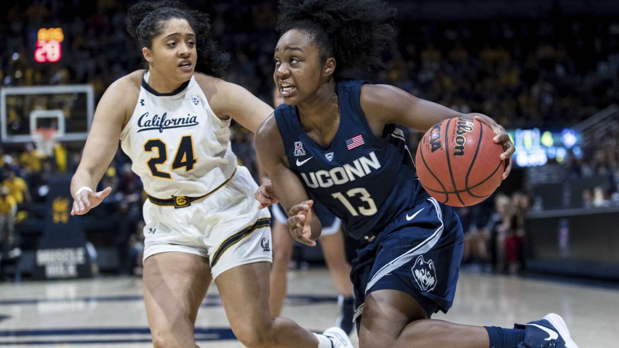 Samuelson leads way as No. 1 UConn women hold off No. 14 Cal