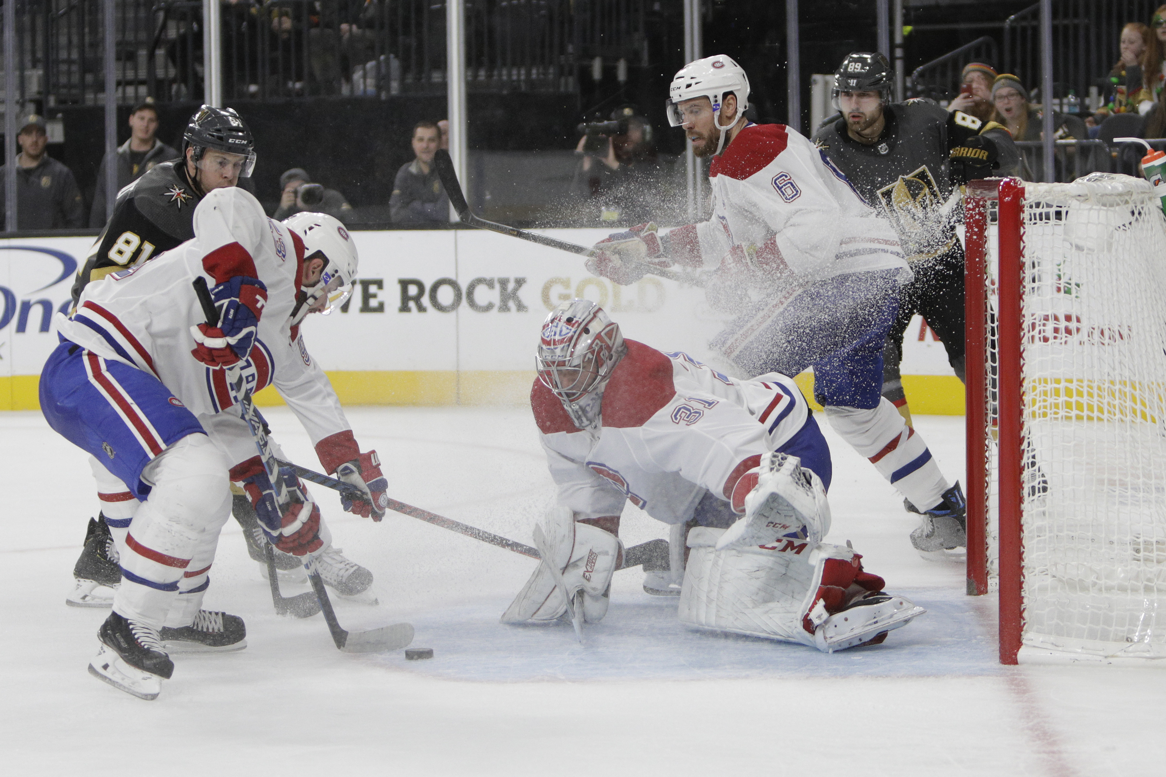 Danault scores 3, Byron in OT to lift Habs over Vegas