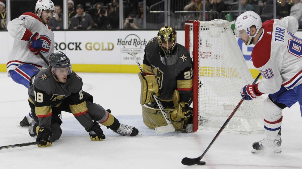 Danault records hat trick as Canadiens defeat Vegas 4-3