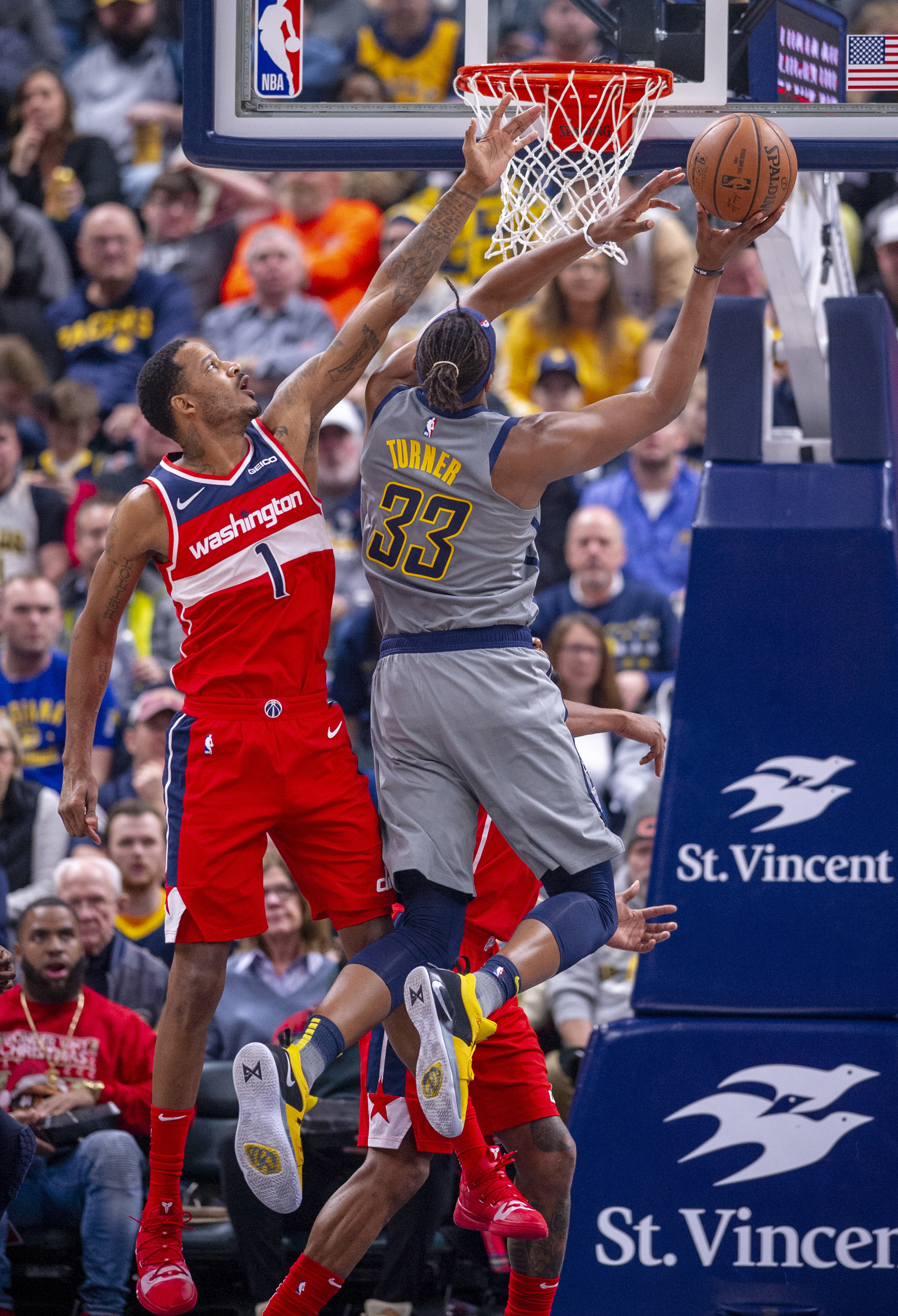Turner, Pacers beat up well-worn Wizards 105-89
