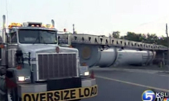 Wide Load Moves Through Parley's Canyon