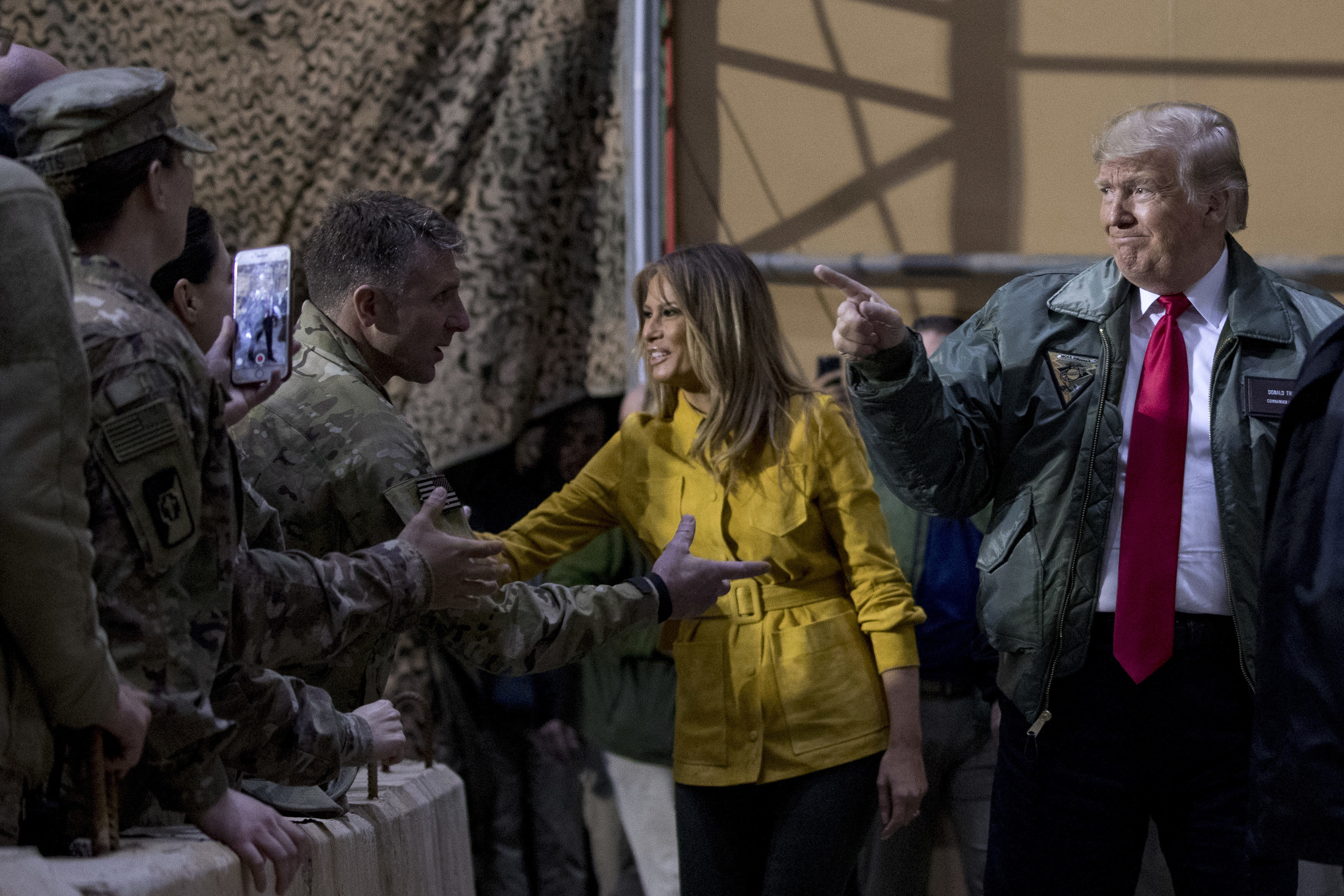 Trump makes first visit to US troops in harm's way