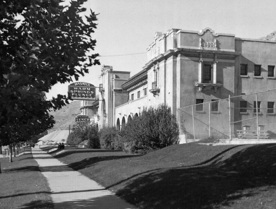 The exterior of The Wasatch Warm Springs Plunge on Oct. 12, 1939. The building closed in 2003 and has been vacant since. (Photo: Utah State History)
