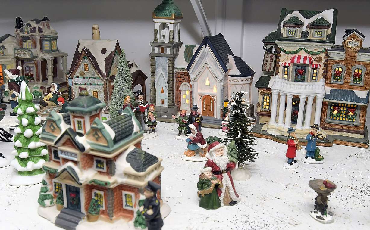 This Dec. 19, 2018, photo, shows some of the items in Verna Trappett's Christmas village collection at her home in Smithfield, Utah. Photo: Eli Lucero, The Herald Journal via AP