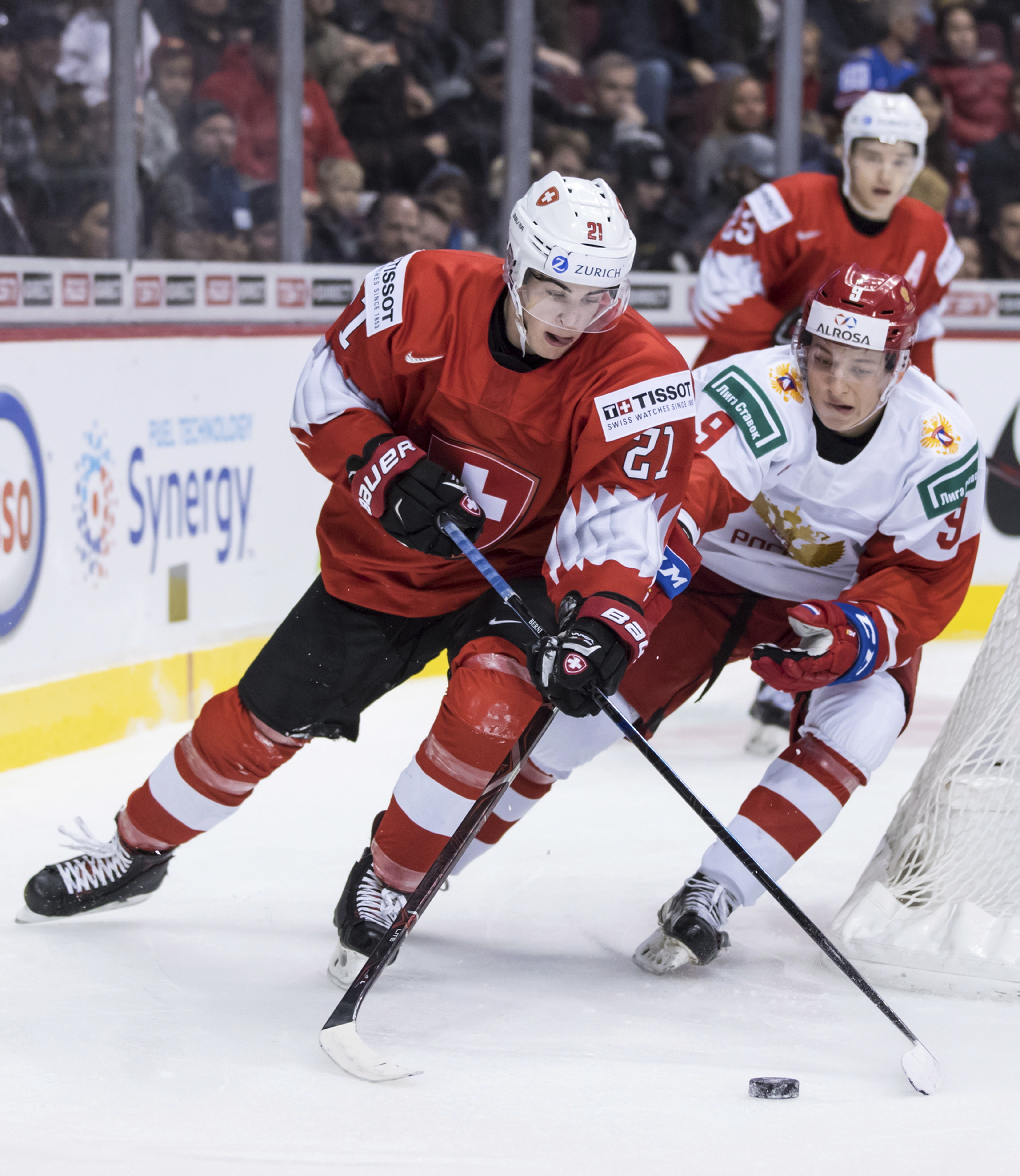 Russia beats Switzerland 7-4 in world junior hockey