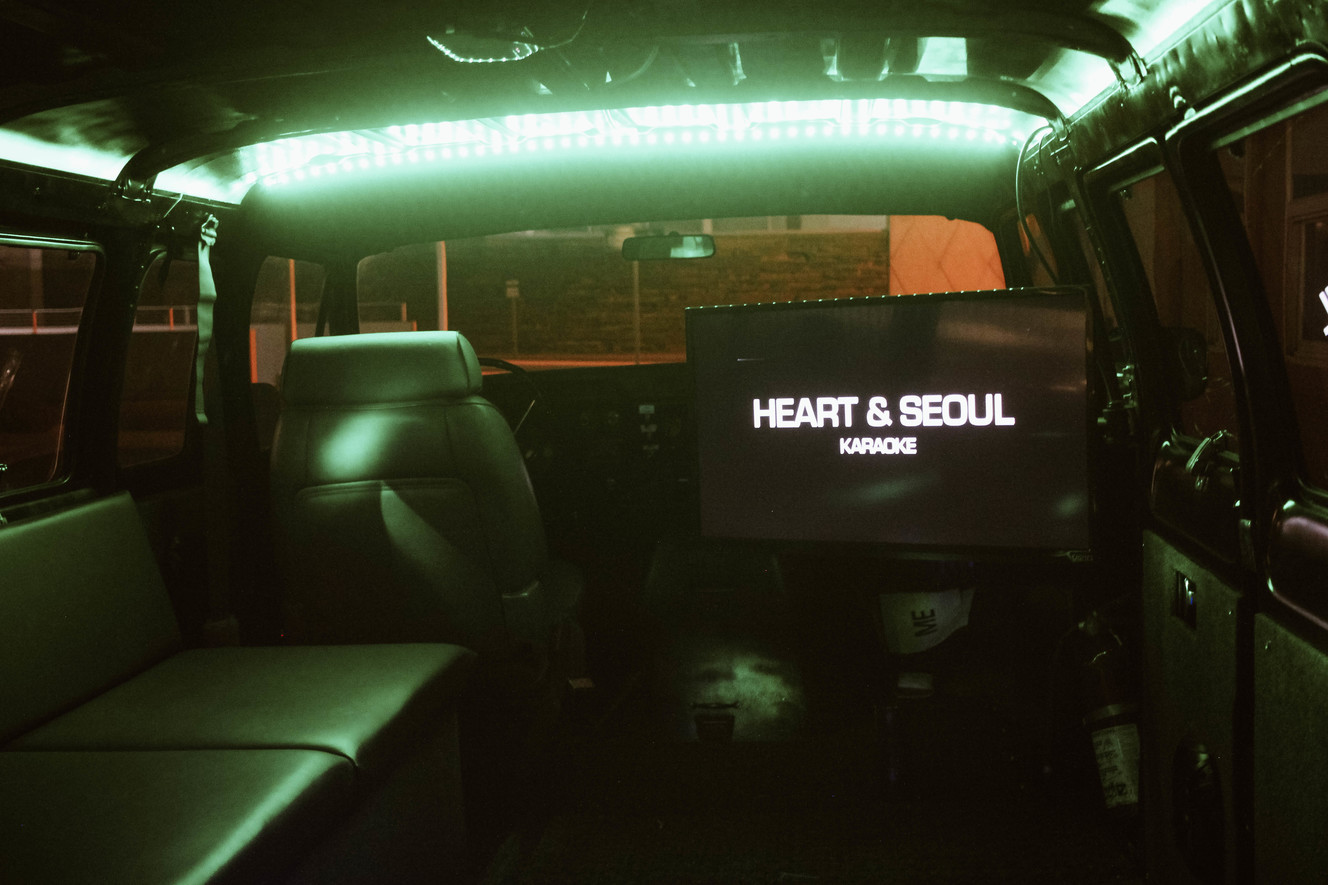 The view from the party lounge section of the "KaraVan." Photo: Jay Pooley